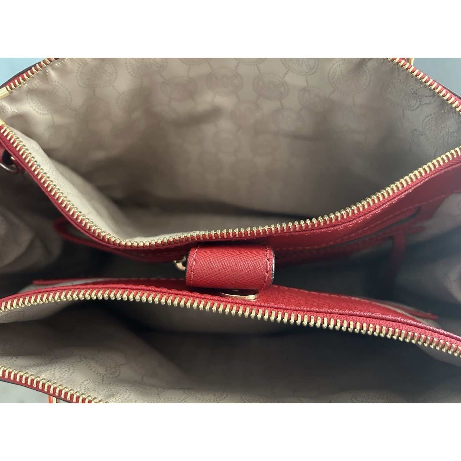 Michael Kors Michael Kors Sutton Red Satchel Saffiano Leather Handle Bag Size ONE SIZE - 12 Thumbnail