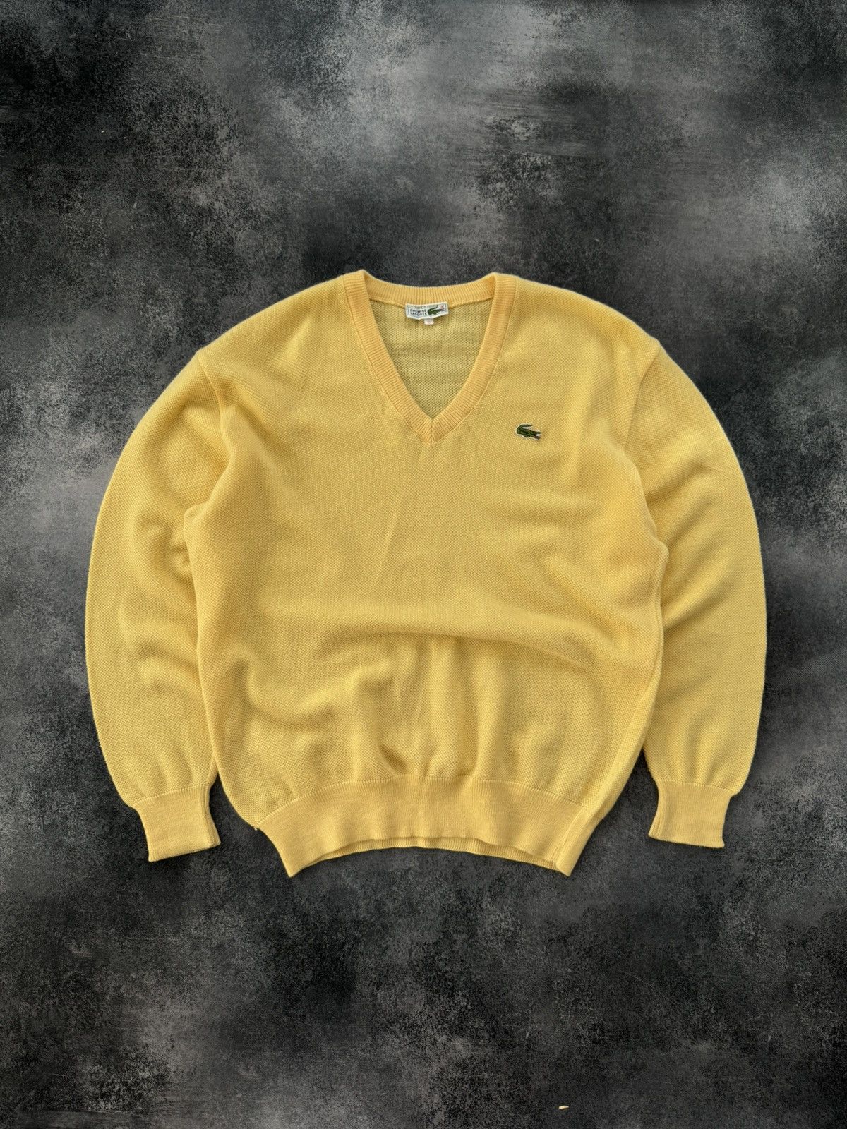 Lacoste Vintage Chemise Lacoste Wool Sweater V- Neck Size US XL / EU 56 / 4 - 1 Thumbnail