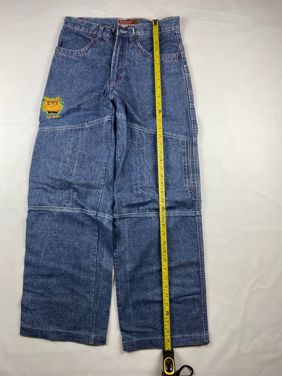 Vintage Akademik Y2K Denim Long Pants