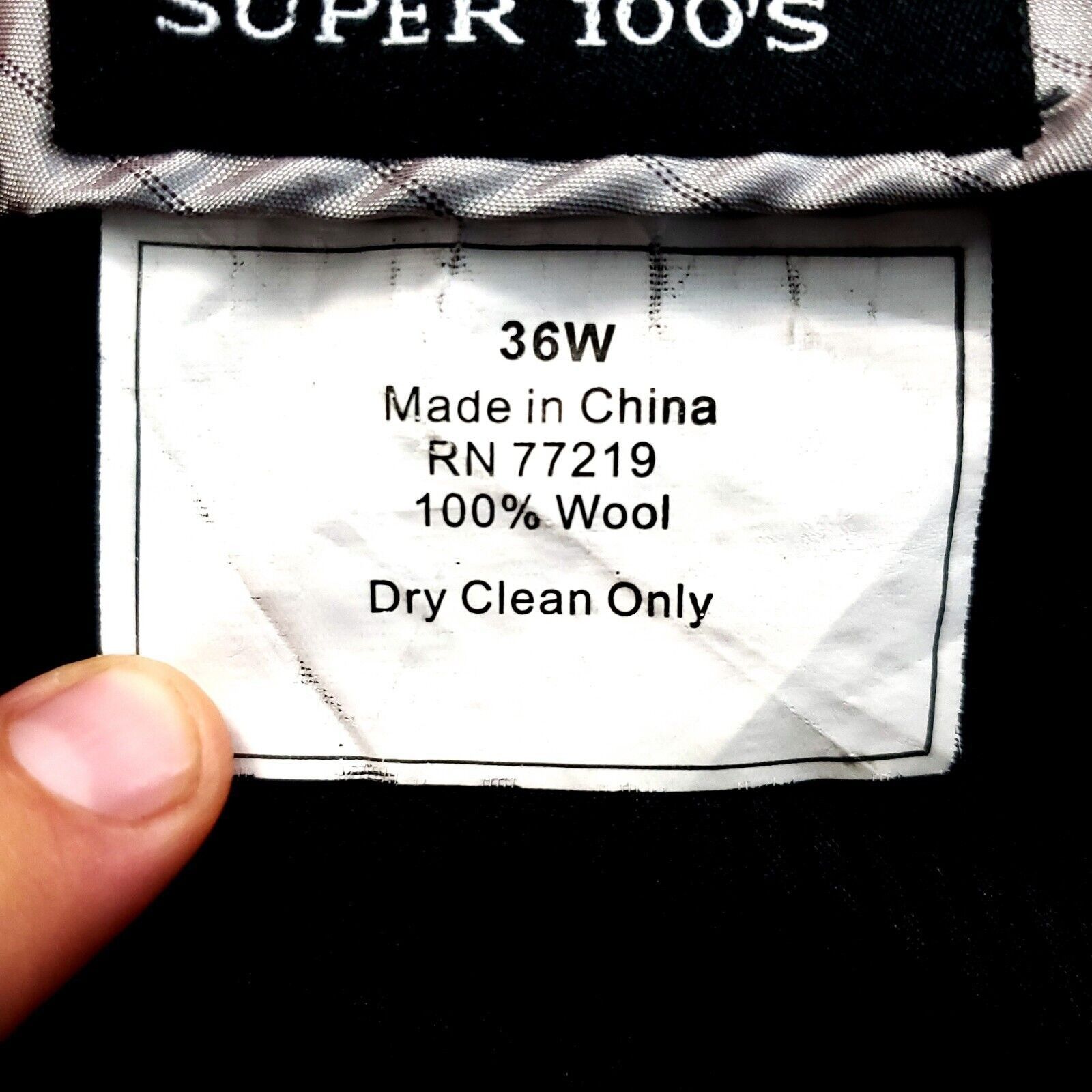 Pronto Uomo Pronto Uomo Platinum Super 100s Wool Gray Mid Rise Dress Pan Size 36R - 5 Thumbnail
