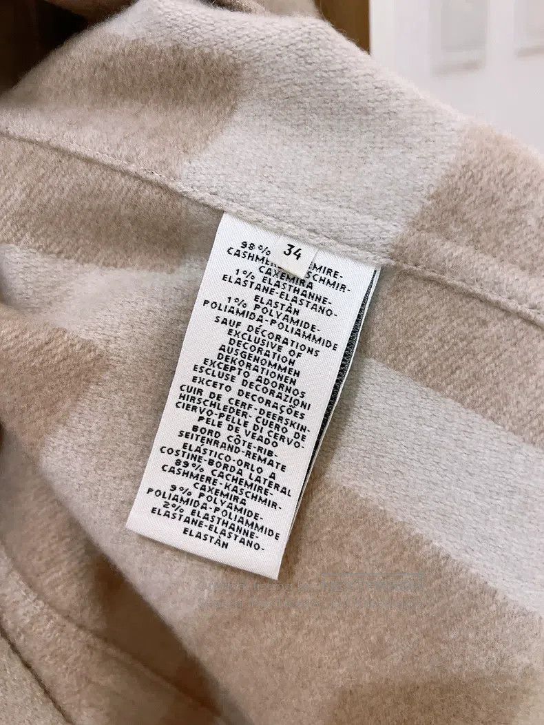 Hermes Hermes Milk Tea Double-Sided Cashmere Patch Deer Skin Base Size XXS / US 00 / IT 34 - 9 Thumbnail