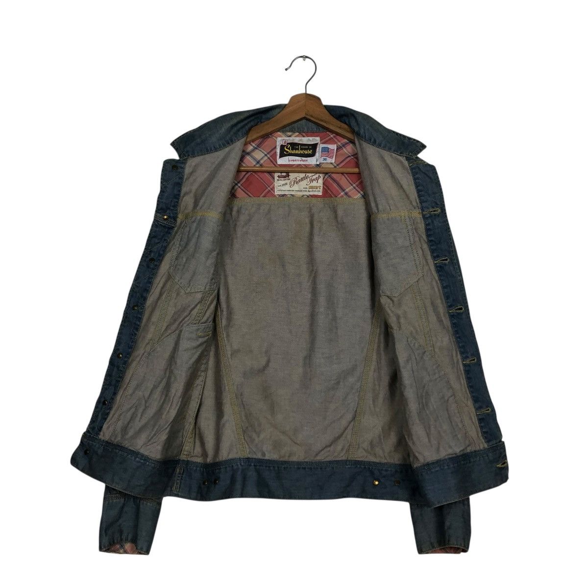 Vintage 🔥VINTAGE TRUCKER DENIM BIKER JACKET SHANHOUSE USA Size US M / EU 48-50 / 2 - 15 Thumbnail