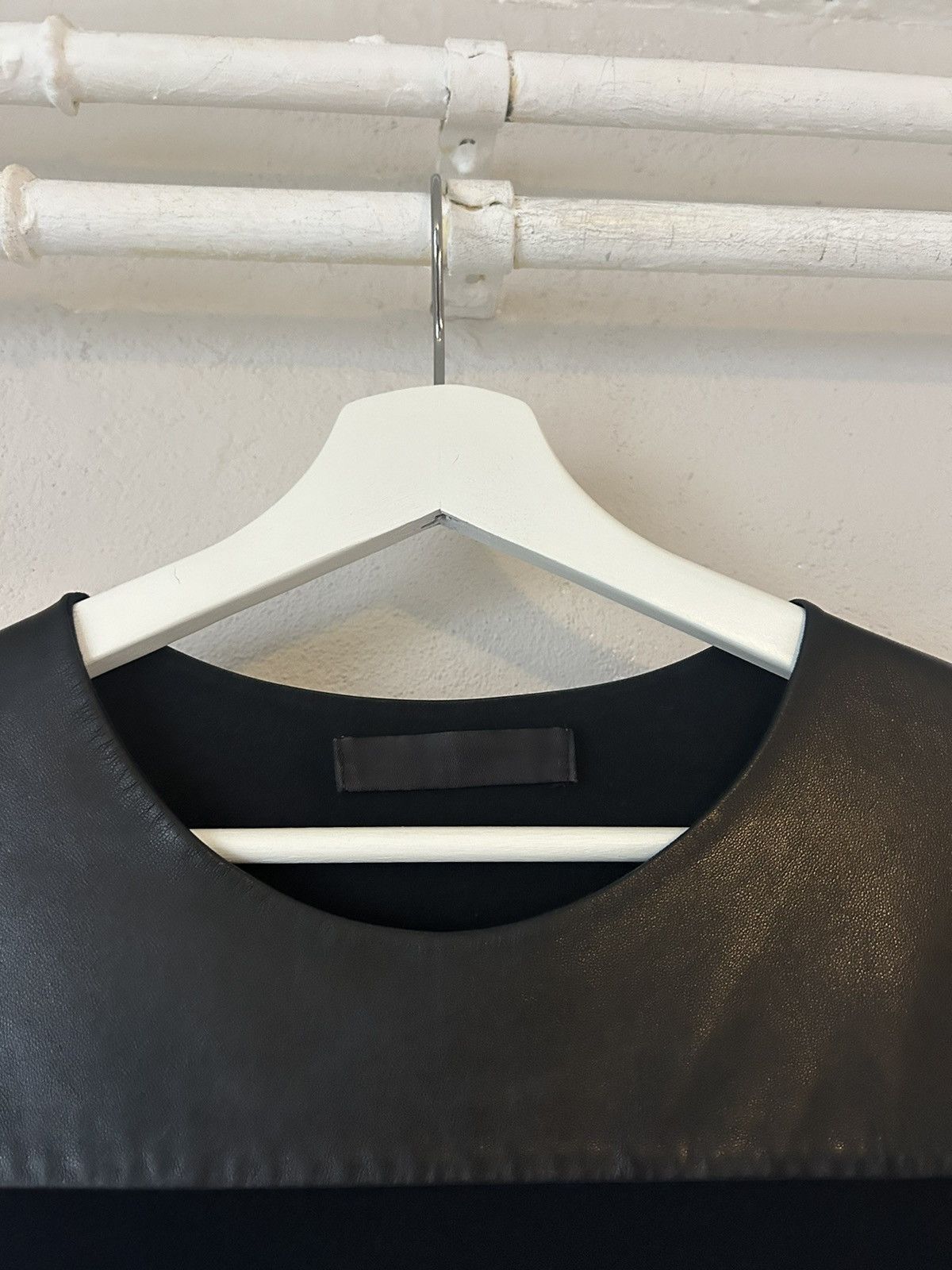 Prada Prada Leather-Trimmed Black Sweatshirt - Size S Size S / US 4 / IT 40 - 3 Thumbnail
