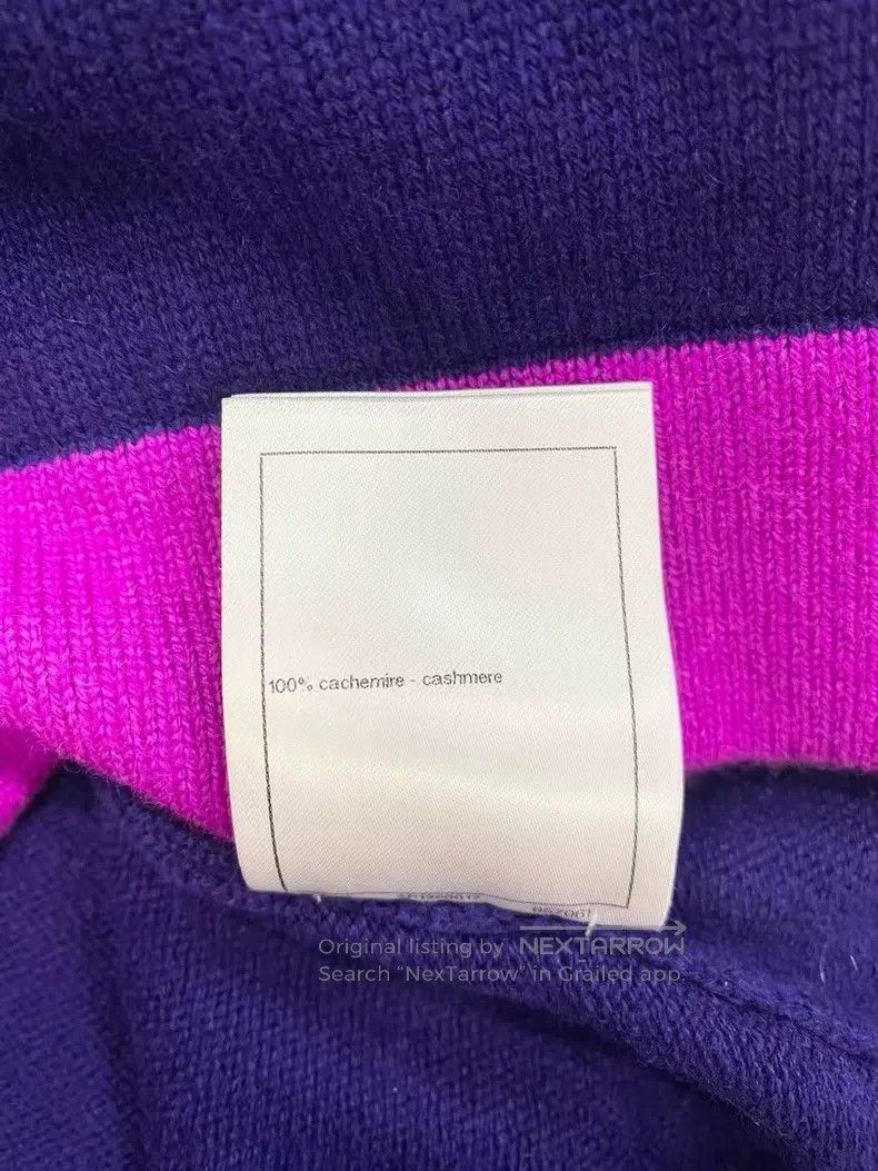 Chanel Chanel Cashmere colour-blocked knitted short sleeves Size XS / US 0-2 / IT 36-38 - 7 Thumbnail
