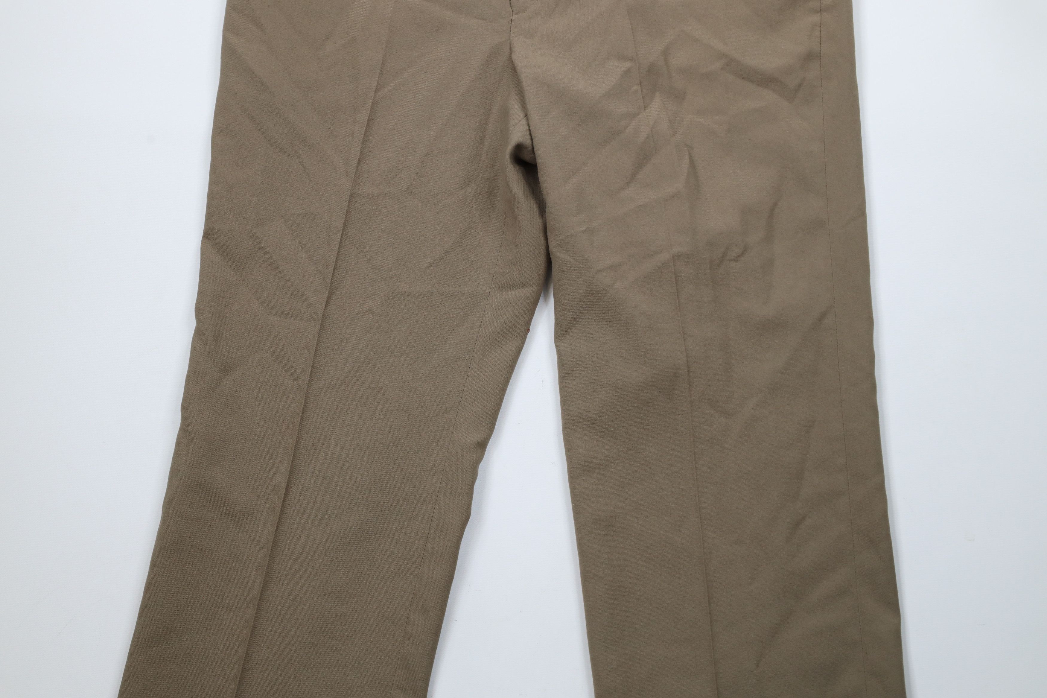 Vintage Vintage 90s Streetwear Wool Blend Wide Leg Chino Pants Beige Size US 36 / EU 52 - 3 Thumbnail
