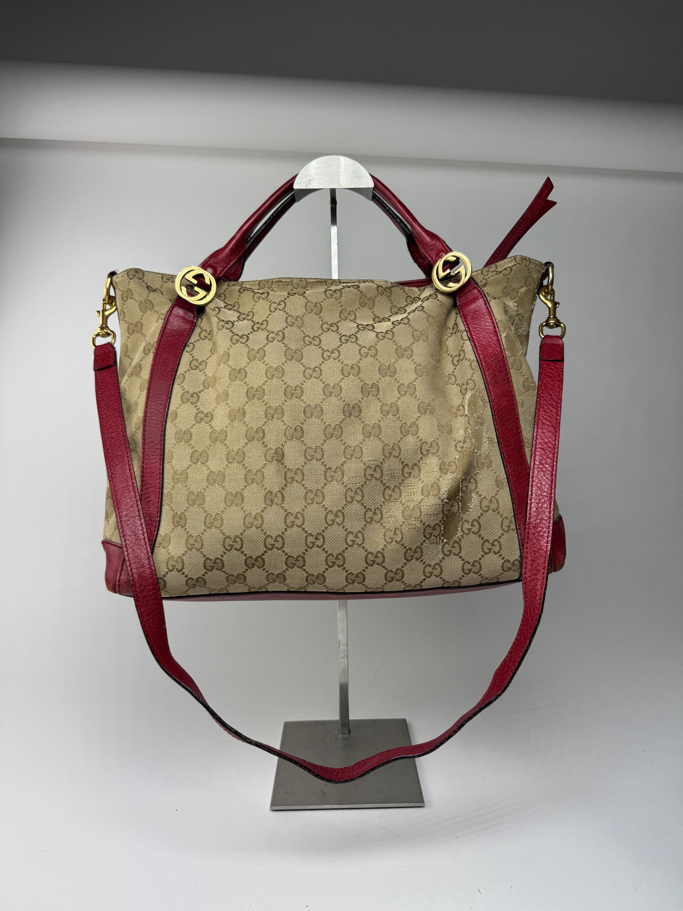 Gucci Vintage 2Way Monogram Bag beige Red Size ONE SIZE - 1 Thumbnail