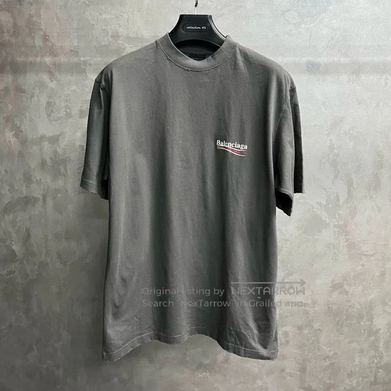 Balenciaga Balenciaga Gray Logo Print Short Sleeve T-shirt. Size US XS / EU 42 / 0 - 1 Thumbnail
