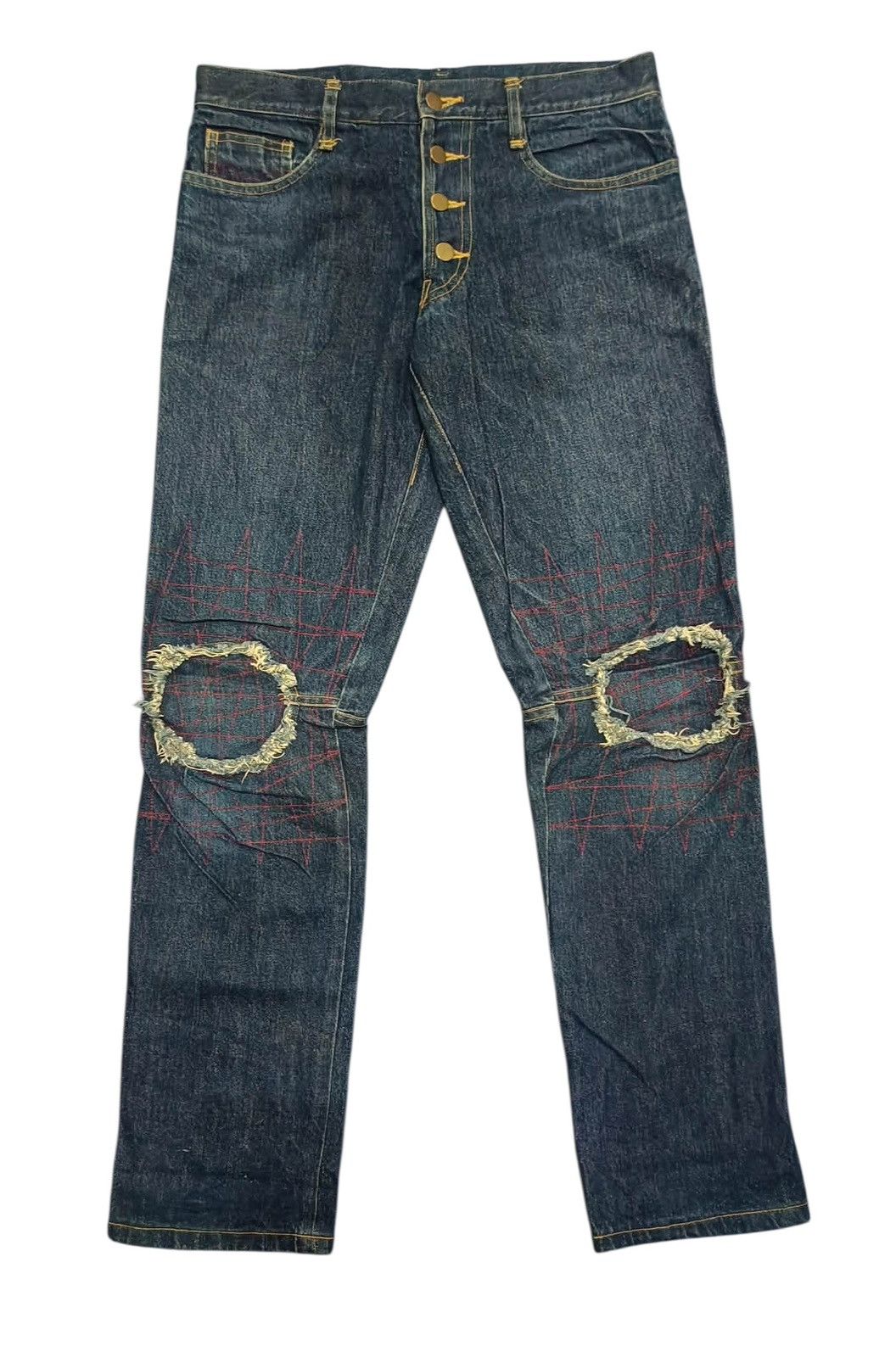Christopher Nemeth Vintage 90s christopher nemeth patchwork denim very rare Size US 34 / EU 50 - 1 Thumbnail