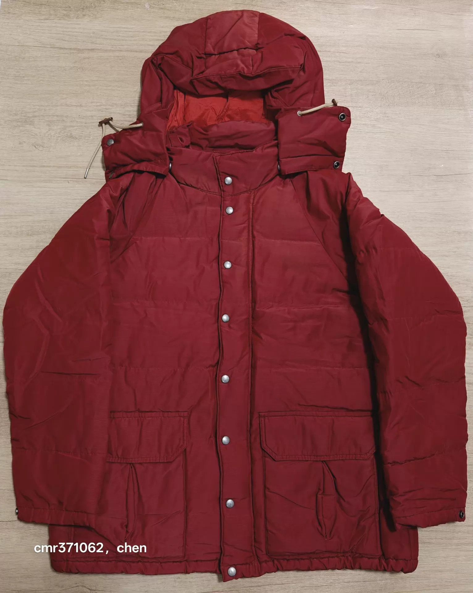 Visvim Red Puffer Jacket with Hood, Size S Size US S / EU 44-46 / 1 - 1 Thumbnail