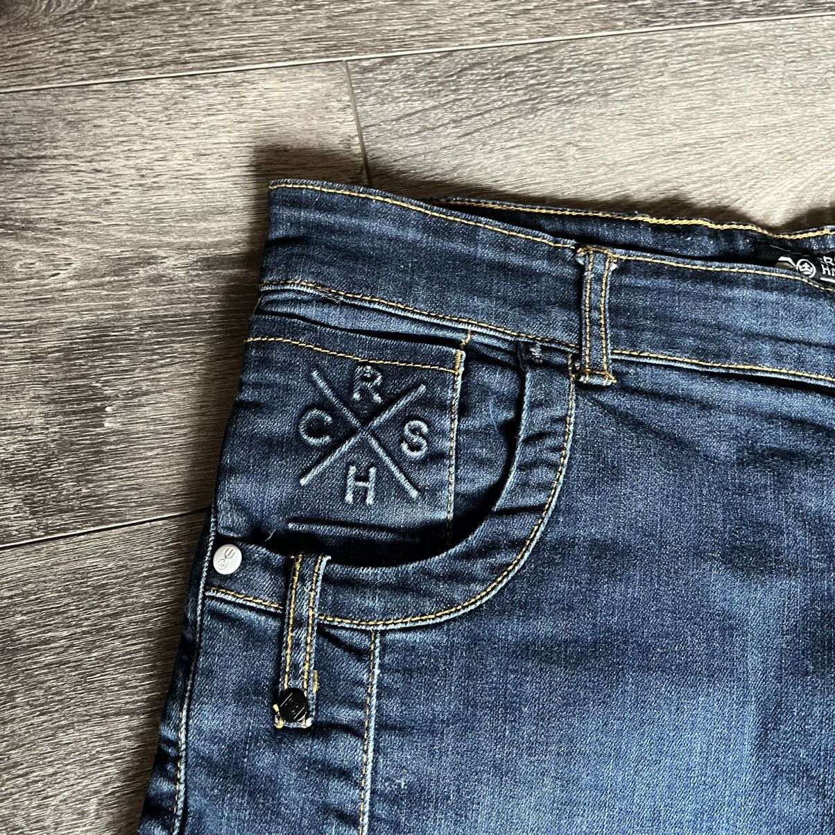 Vintage Vintage Y2K Crosshatch Logo Baggy Cargo Denim Jean Shorts 34 Size US 34 / EU 50 - 7 Thumbnail