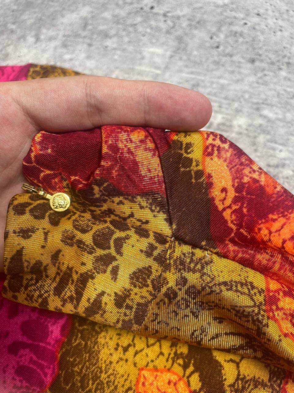 Versace Jeans Couture Vintage Versace Snake Skin Printed Long Neck Top Y2K Size L / US 10 / IT 46 - 13 Thumbnail