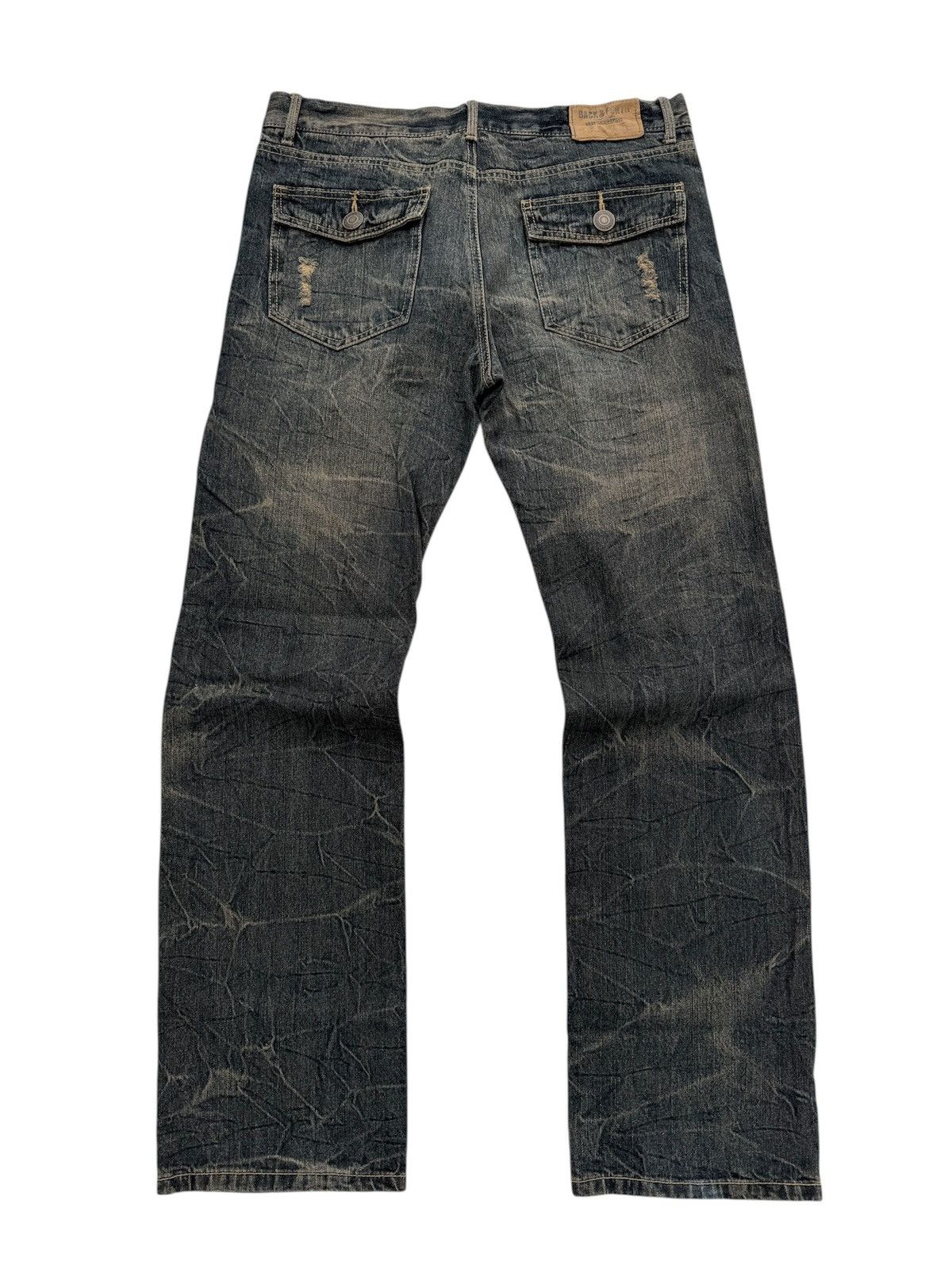 If Six Was Nine BACK & BORIN FLARE DISTRESSED STYLE JEANS Size US 36 / EU 52 - 2 Thumbnail
