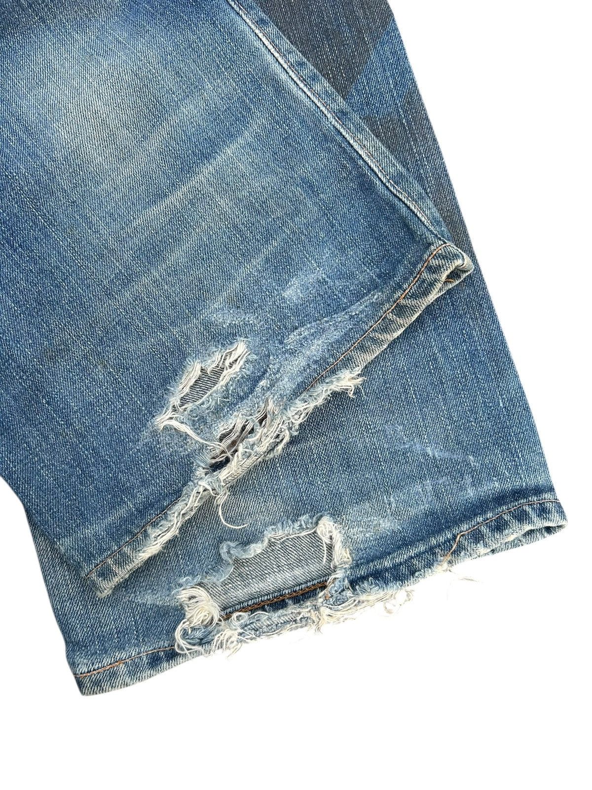 Kapital Thrashed Vintage Edwin 505 Selvedge Dirty Denim Jeans Size US 35 - 13 Thumbnail