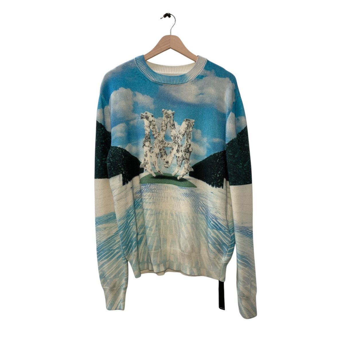 Amiri Amiri Runway Print Cashmere Logo Graphic Sweater Large Size US L / EU 52-54 / 3 - 2 Thumbnail