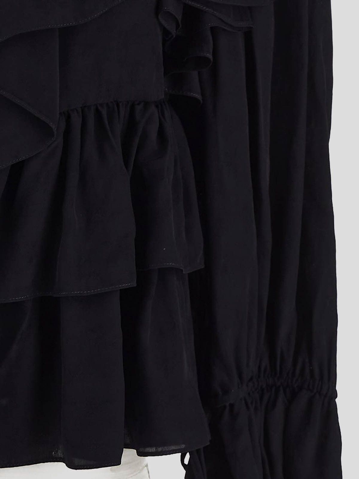 Chloe o1loc1c11125 Cropped Ruffle Top in Black Size L / US 10 / IT 46 - 3 Thumbnail