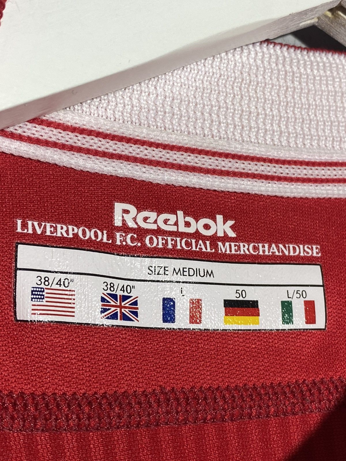 Reebok #10 Owen Liverpool FC 2002-2004 Home Reebok Football Shirt Size US L / EU 52-54 / 3 - 13 Thumbnail