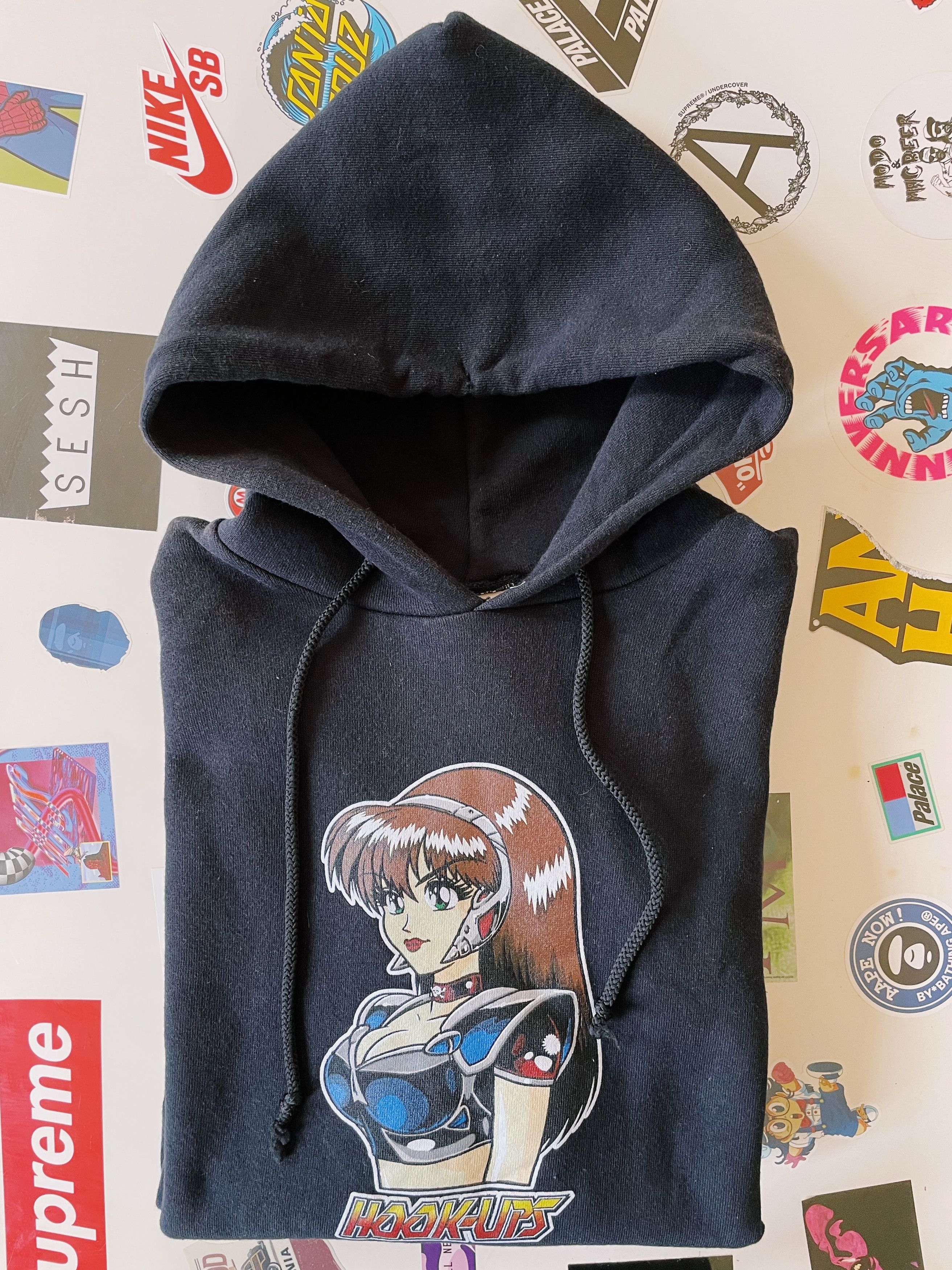 Hook-Ups Vintage 90s Hook-ups Hoodie Black Size US M / EU 48-50 / 2 - 6 Thumbnail