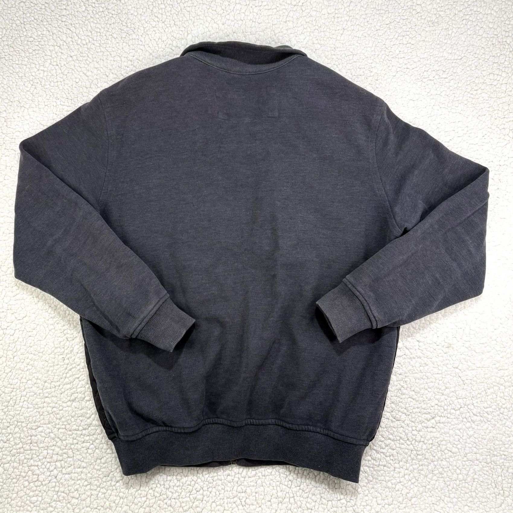 Vintage Tony Montana Mens Quilted Lined Full Zip Sweatshirt Jacket 2XL Gray Cotton Blend Geometric Zipper Pockets Heavyweight Regular Size US XXL / EU 58 / 5 - 4 Thumbnail