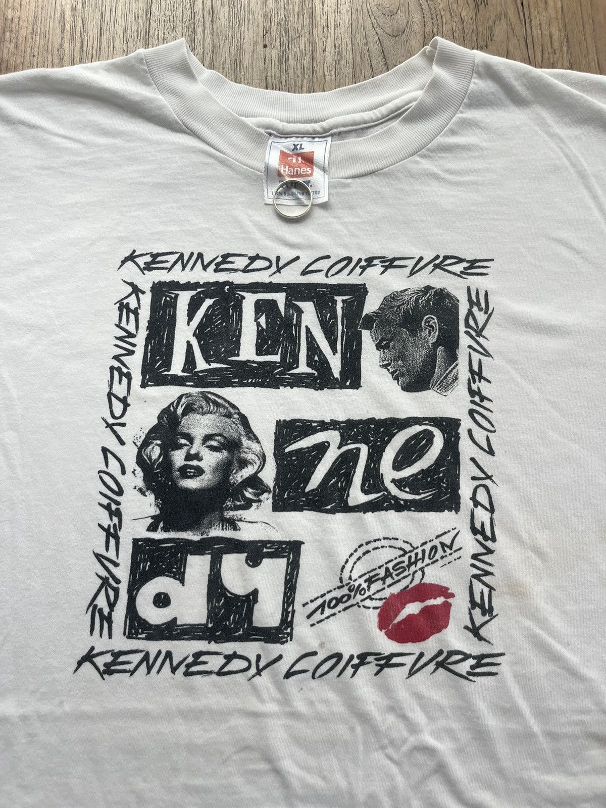 Vintage Vintage KENNEDY COIFURE 100% Fashion 90’s Artwork Tshirt Size US XL / EU 56 / 4 - 5 Thumbnail