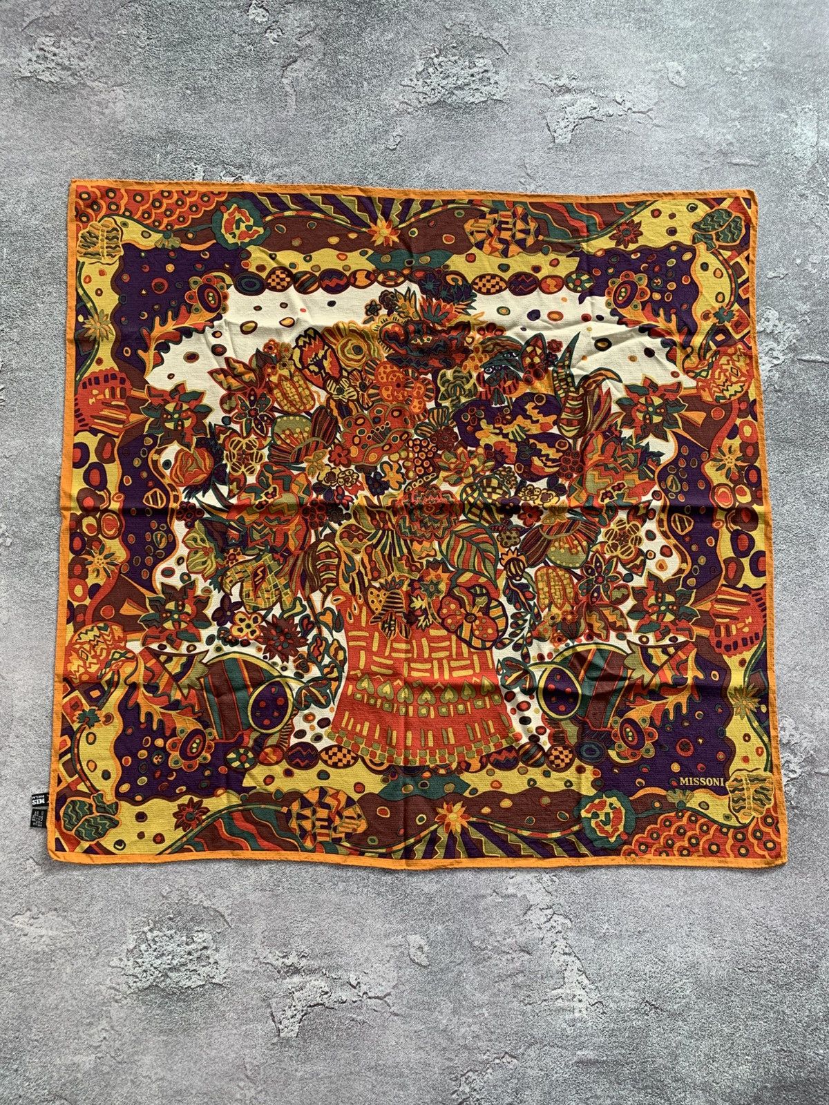Missoni × Vintage Vintage Missoni Foulard 100% Silk Scarf 87x83cm Size ONE SIZE - 1 Thumbnail