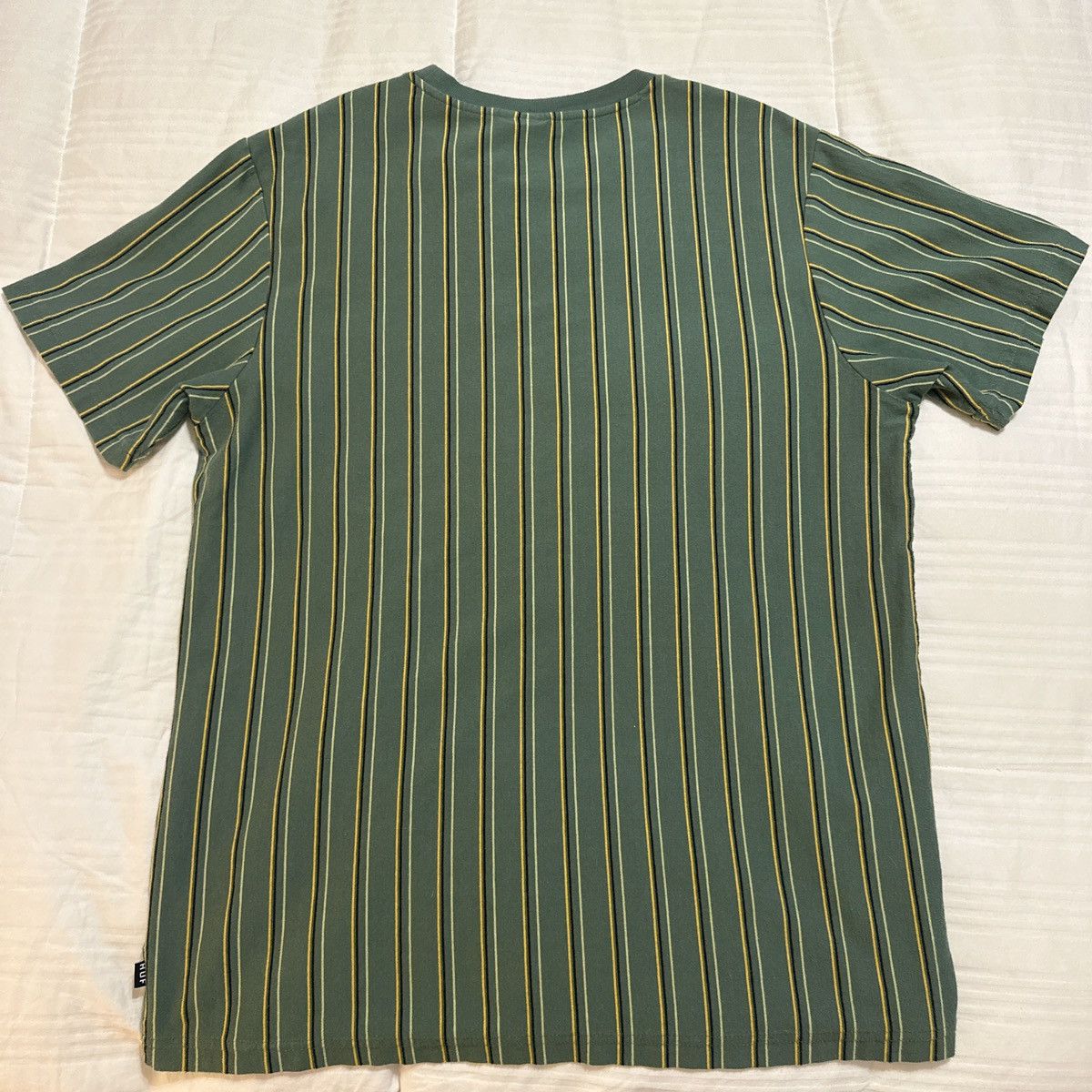 Huf Huf Green Striped T-Shirt Size US L / EU 52-54 / 3 - 2 Thumbnail