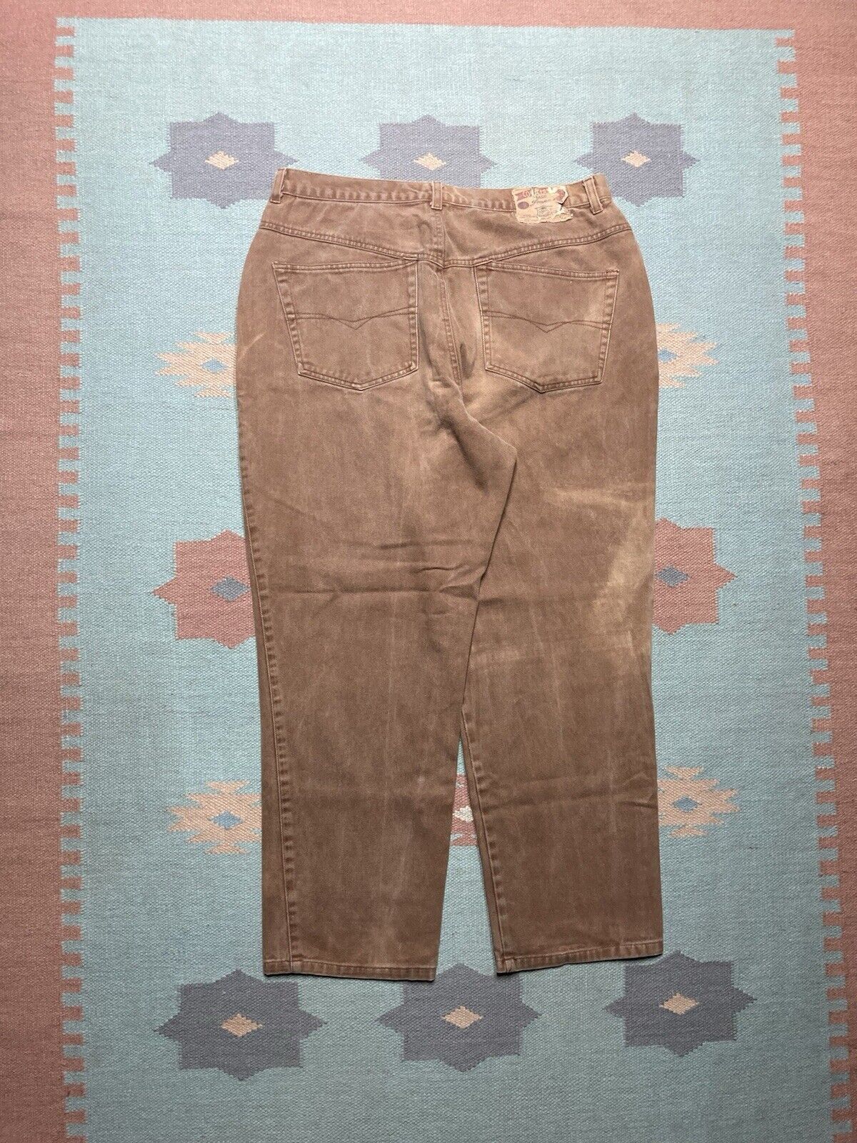 JNCO × Vintage y2k baggy jeans wide leg skater brown tan faded soft 34x29 Size US 34 / EU 50 - 1 Thumbnail
