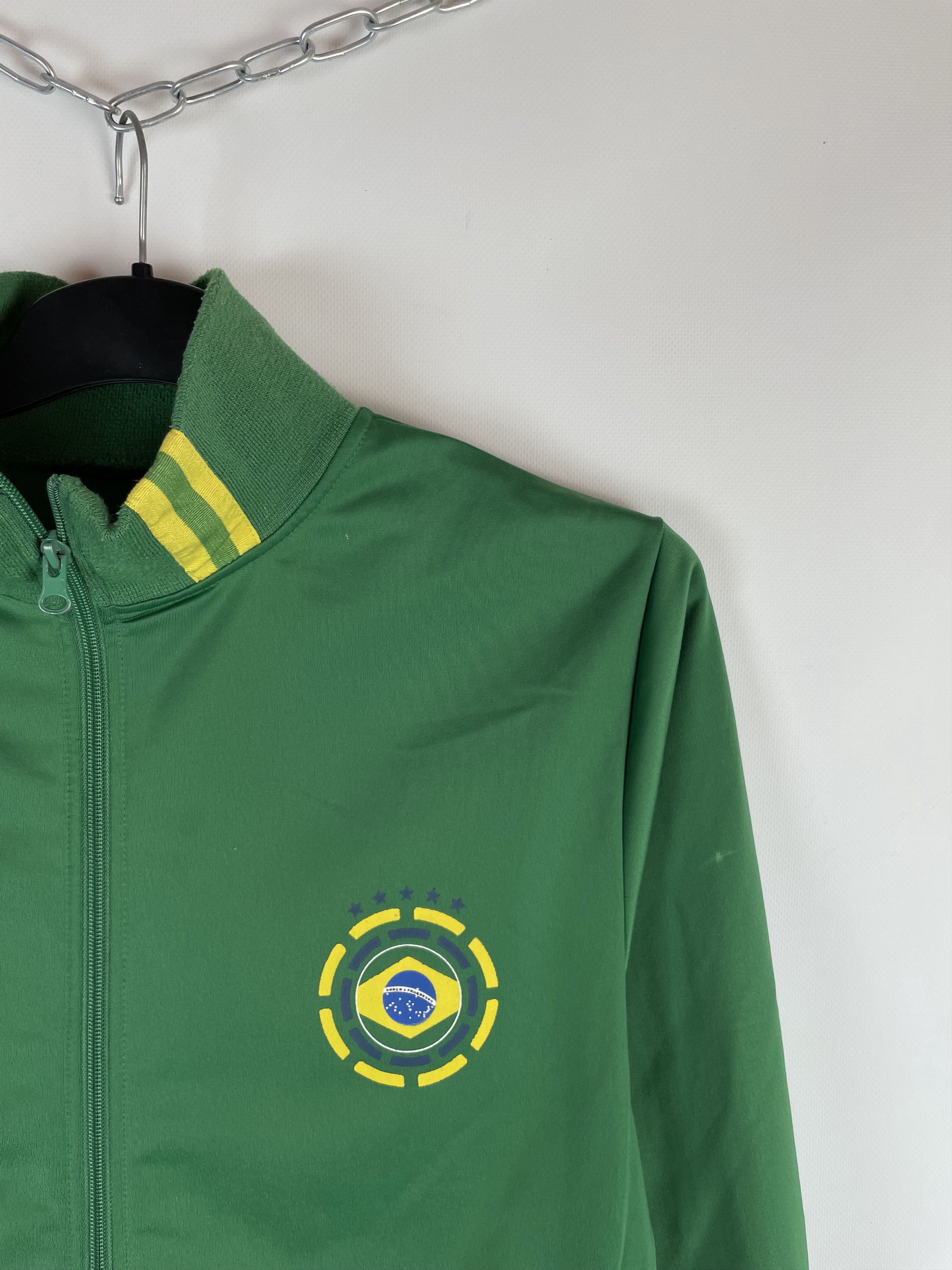 Vintage Vintage y2k Brasil Zip Up Sweatshirt Soccer Style Size US L / EU 52-54 / 3 - 4 Thumbnail