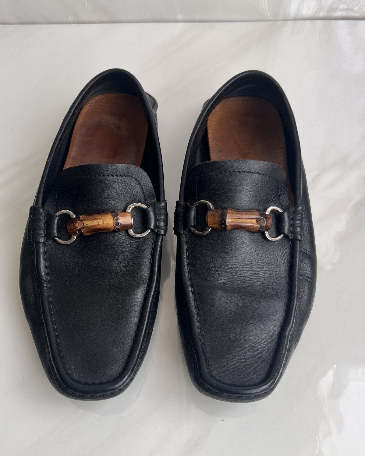 Gucci Gucci Men’s Horsebit Black Bamboo leather loafer Size US 8 / EU 41 - 12 Thumbnail