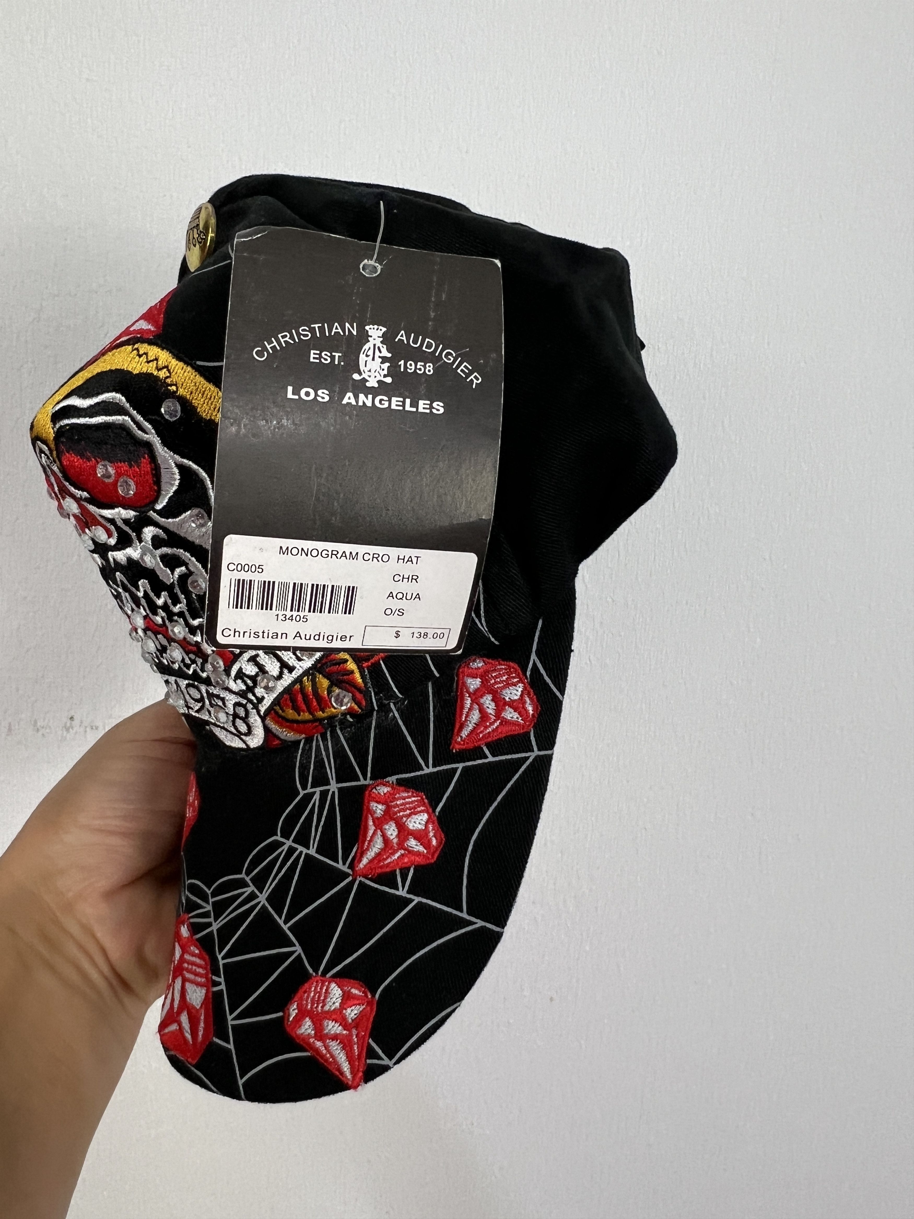 Ed Hardy Ed Hardy Cristian Audigier Cap Love Kills Slowly Skull Adult Size ONE SIZE - 11 Thumbnail