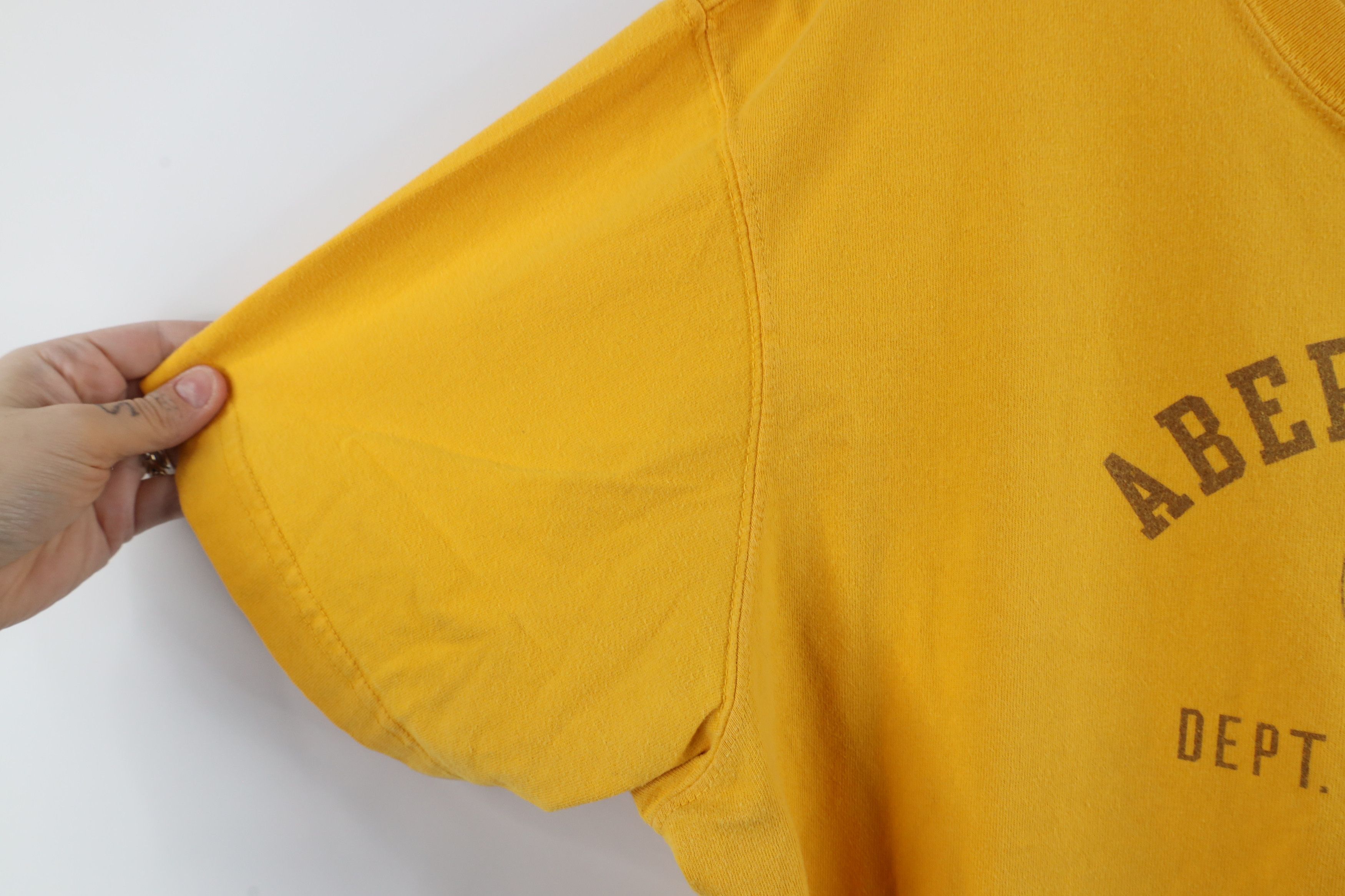 Abercrombie & Fitch × Vintage Vintage Abercrombie & Fitch Spell Athletics T-Shirt Yellow Size US XL / EU 56 / 4 - 5 Thumbnail