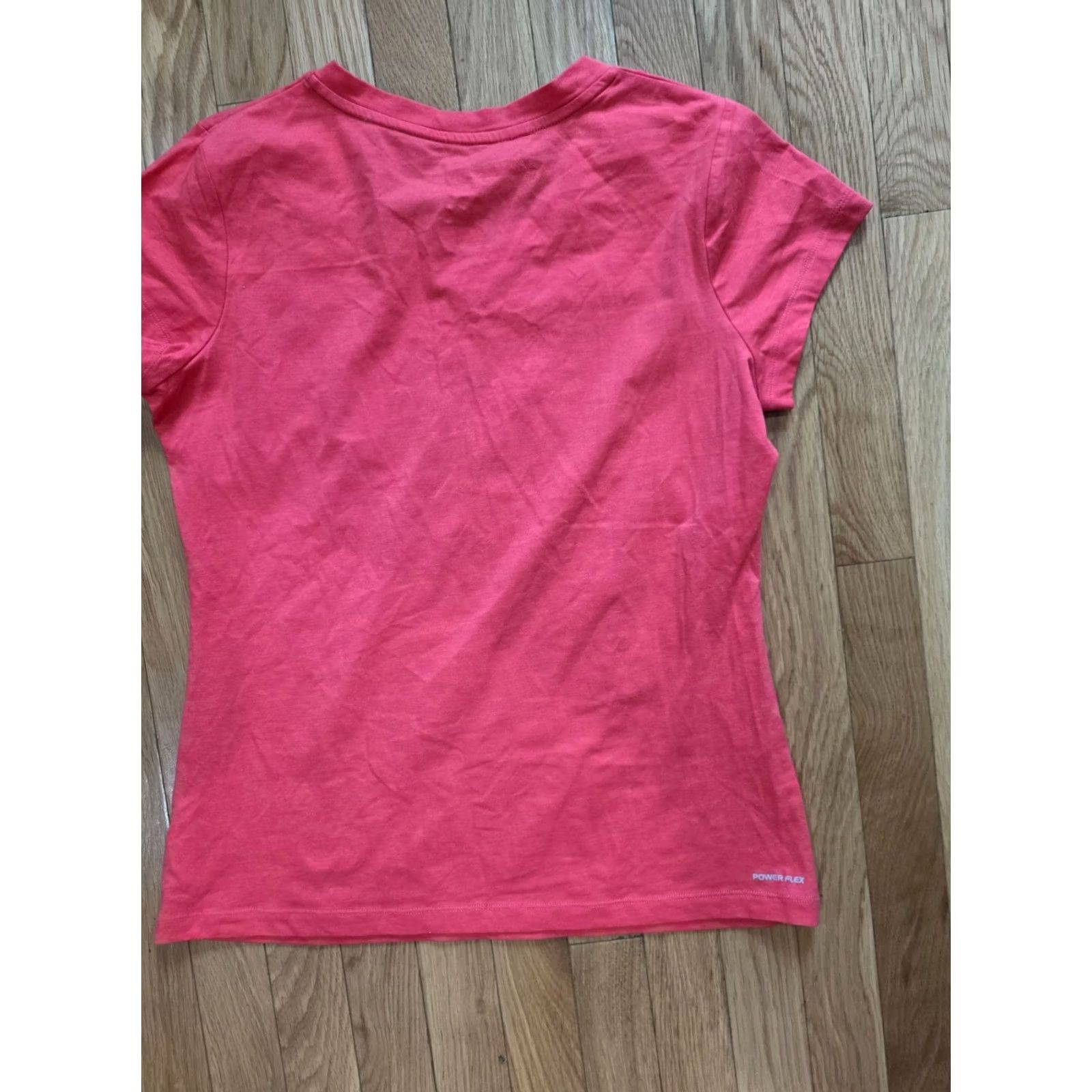 Champion Champion Power Flex T-Shirt Women's L Red Logo Cotton Short Sleeve V-Neck Women Size L / US 10 / IT 46 - 7 Thumbnail