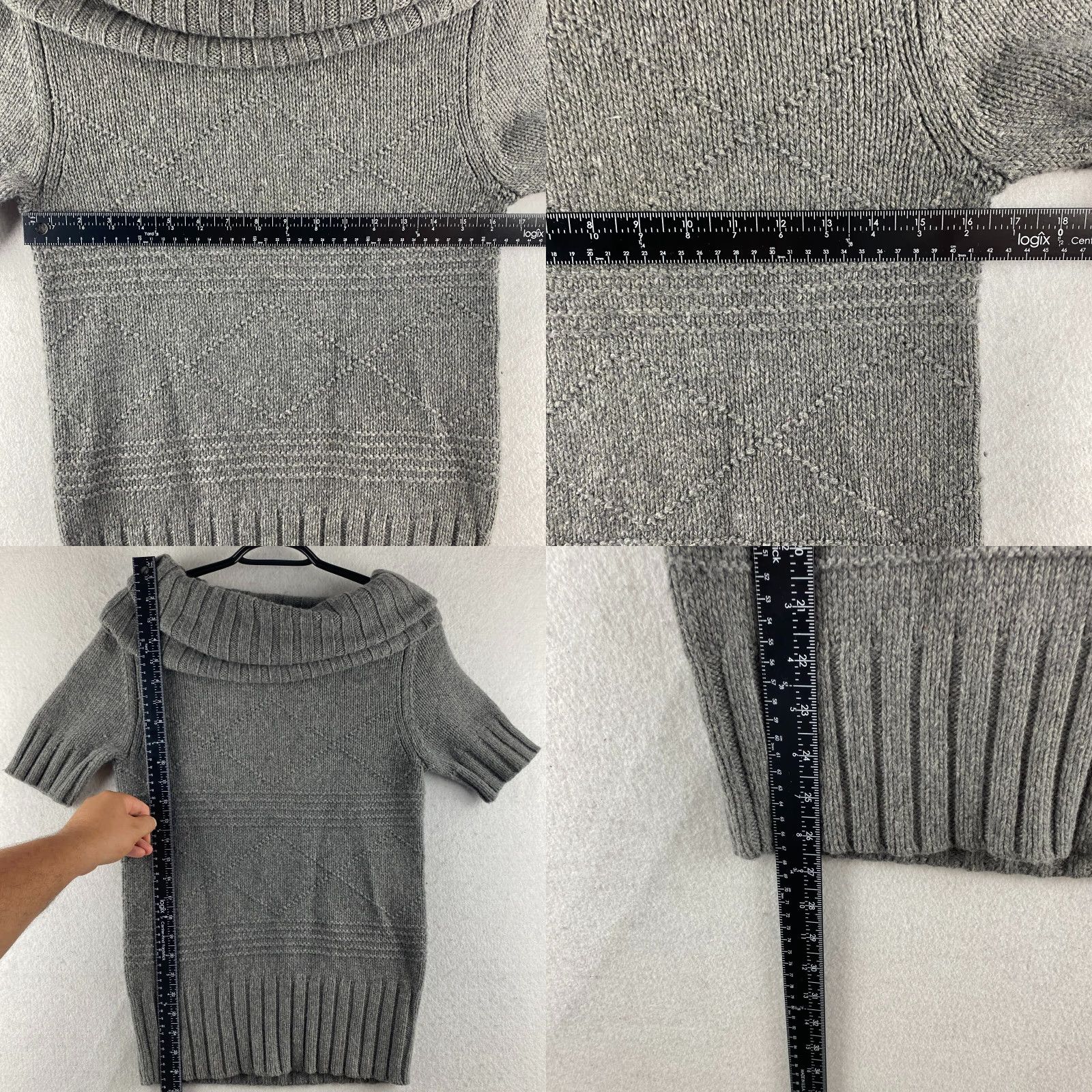 American Eagle Outfitters American Eagle Outfitters Sweater Womens M Gray Cowl Neck Pullover Knit Short Sleeve Casual Modern Vintage? Wait. Size M / US 6-8 / IT 42-44 - 8 Thumbnail