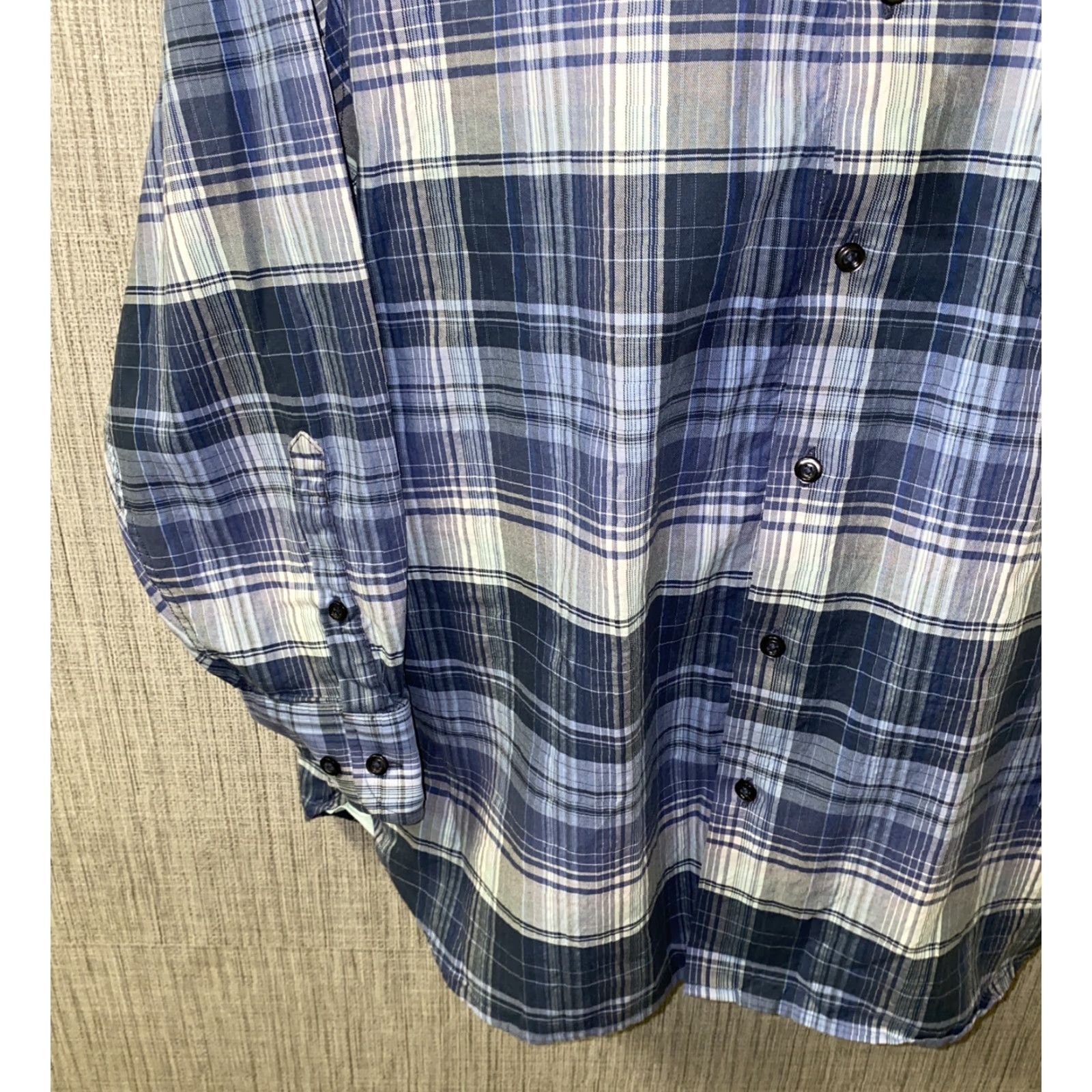 Tommy Bahama Tommy Bahama Shirt Mens XL Button-Up Blue Plaid Long Sleeve Button Front Collared Regular Size US XL / EU 56 / 4 - 4 Thumbnail
