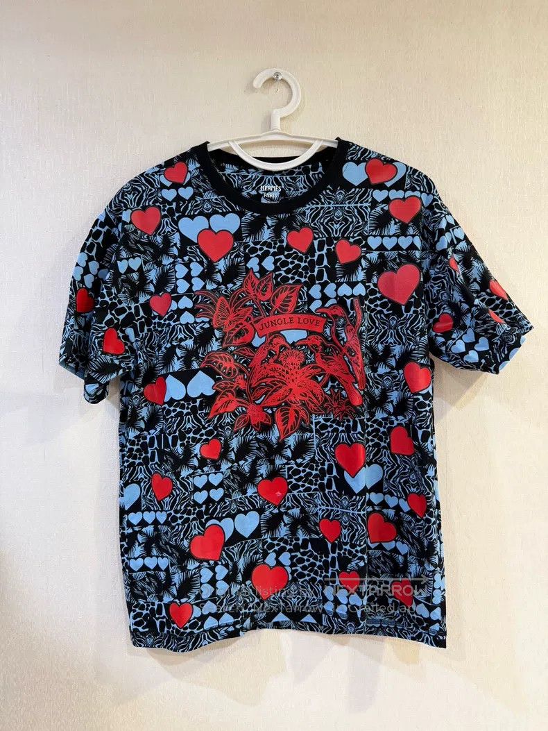 Hermes Hermes Heart Print Short Sleeve Size XS / US 0-2 / IT 36-38 - 1 Thumbnail