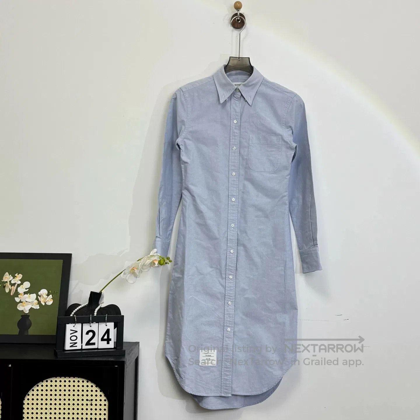 thom browne shirt dress Thom Browne Striped Shirt Dress Dresses Multicolor main image 1