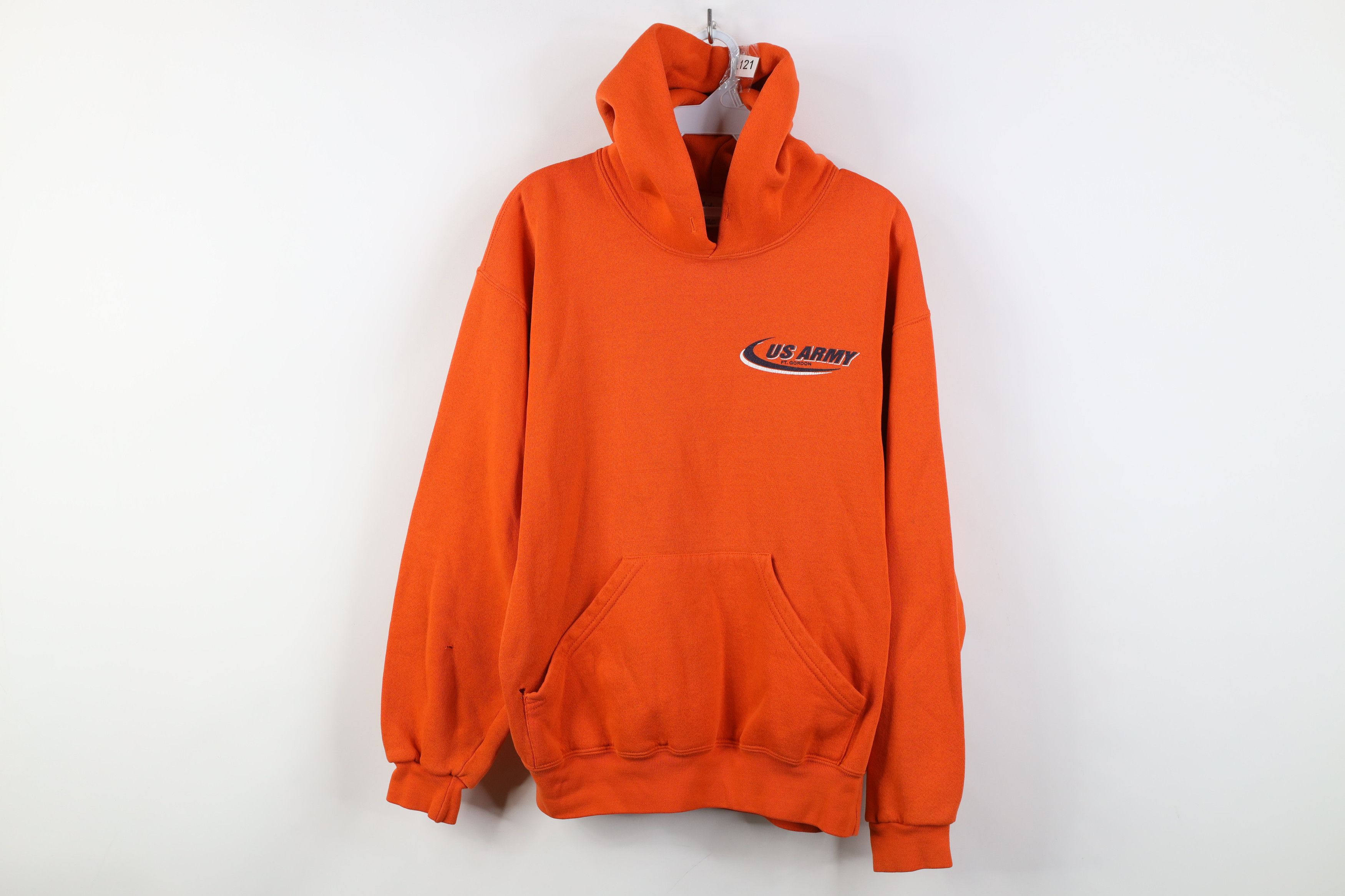 Vintage Vintage 90s Spell Out US Army Ft Gordon Hoodie Sweatshirt Size US M / EU 48-50 / 2 - 1 Thumbnail