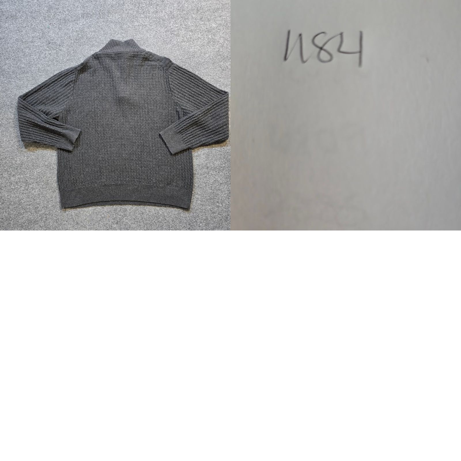 Joseph Abboud Joseph Abboud Sweater Mens XL Gray Cashmere Blend Textured High Neck 1/4 Zip Casual Pullover Knit Regular Men’s Size US XL / EU 56 / 4 - 8 Thumbnail