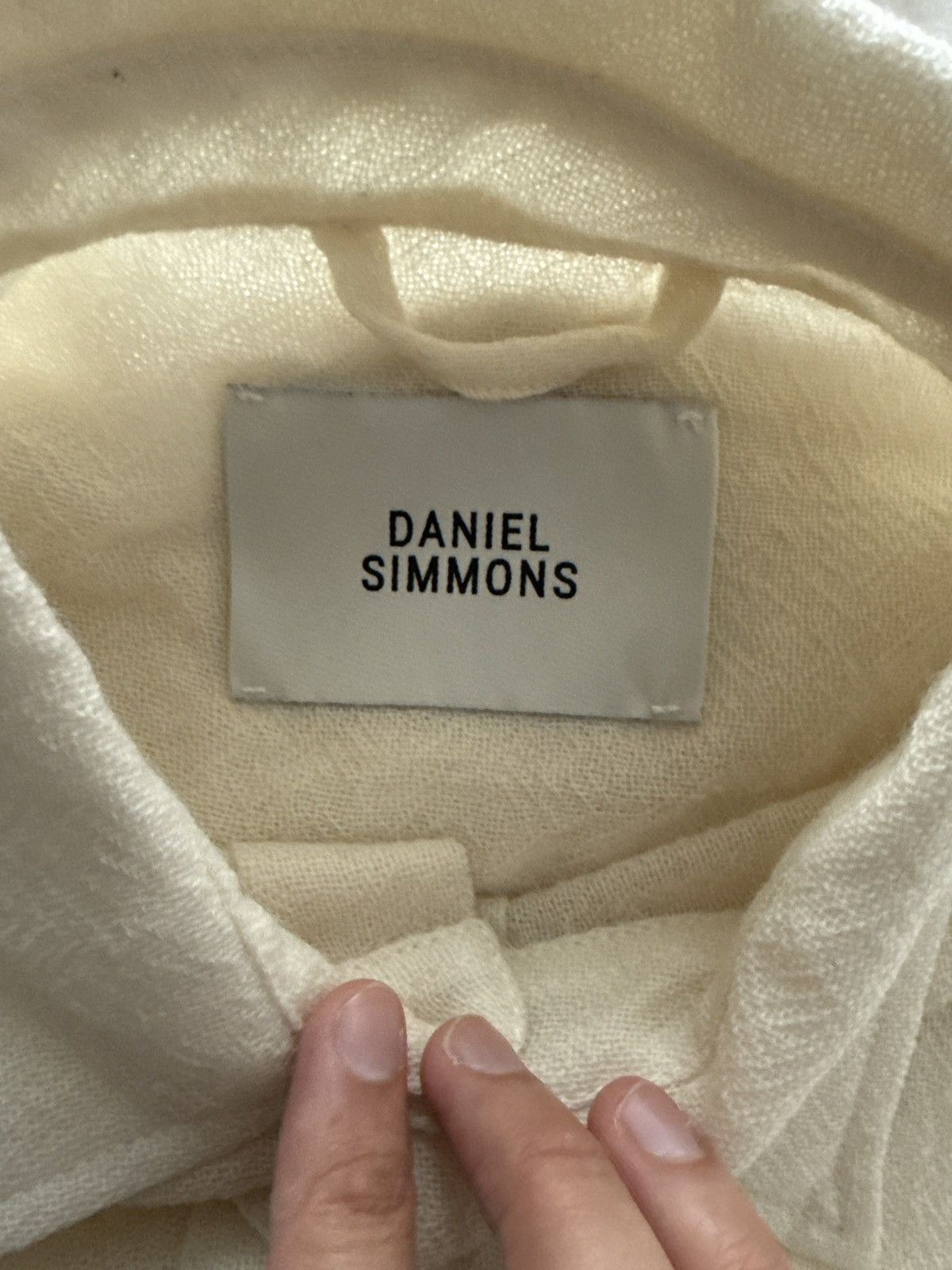 Daniel Simmons Daniel Simmons - Cream Marcello Shirt V1 Size US XS / EU 42 / 0 - 3 Thumbnail