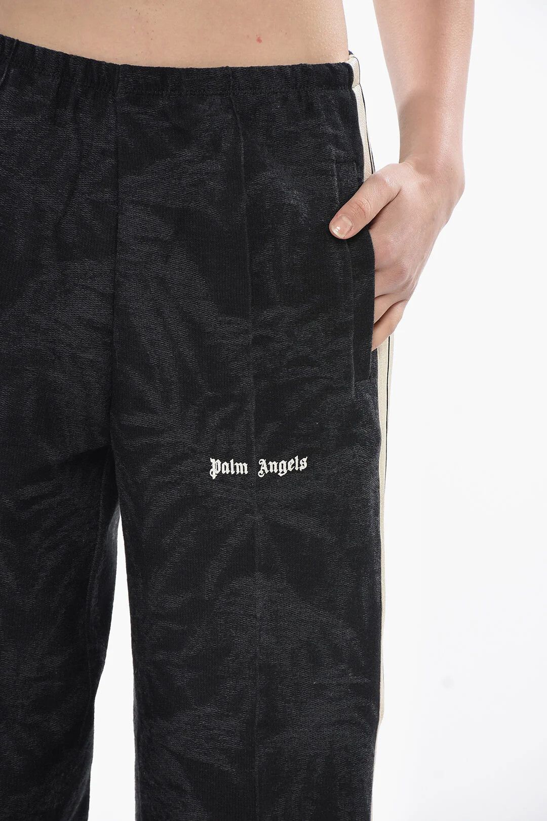 Palm Angels og1mm0326 Jacquard Loose Fit Track Pant in Grey Size 30" / US 8 / IT 44 - 3 Thumbnail
