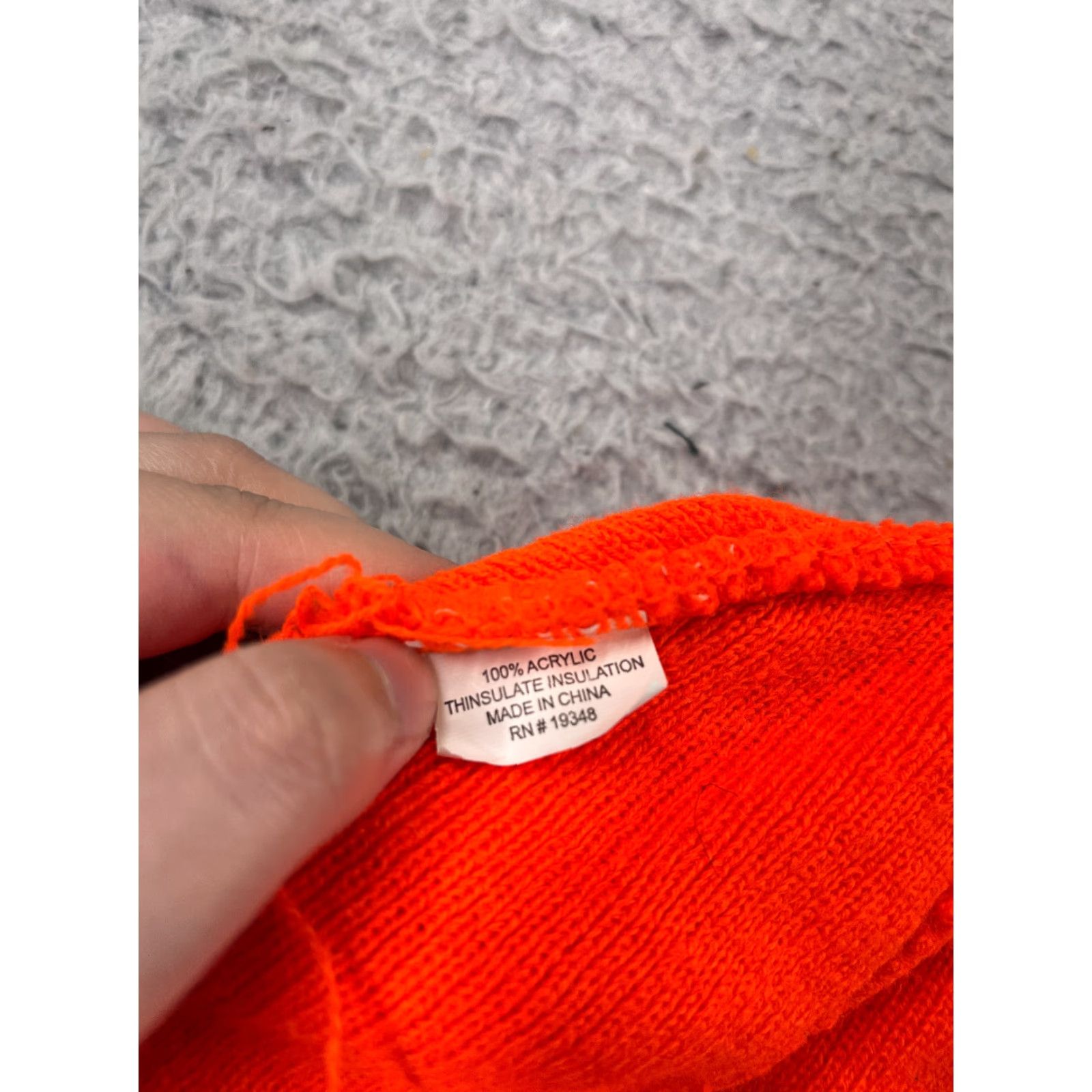 Vintage Thinsulate Beanie Hat Adult Orange Knit Acrylic Insulated Lightweight Hunting USA Mens One Size Size ONE SIZE - 5 Thumbnail