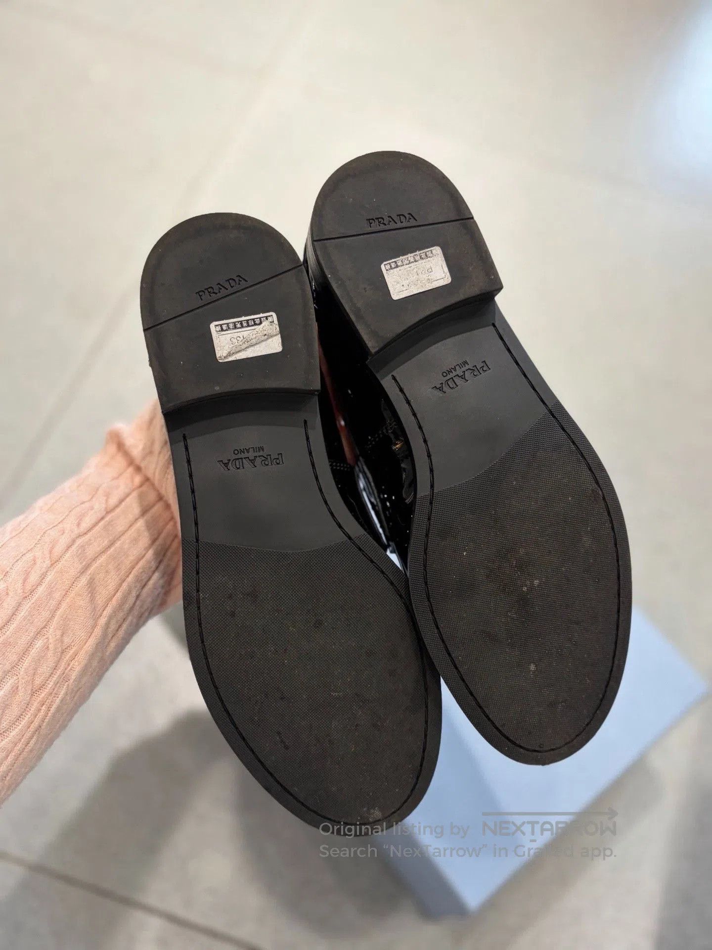 Prada Prada Black Gold Patent Leather Loafers. Size US 5 / IT 35 - 4 Thumbnail