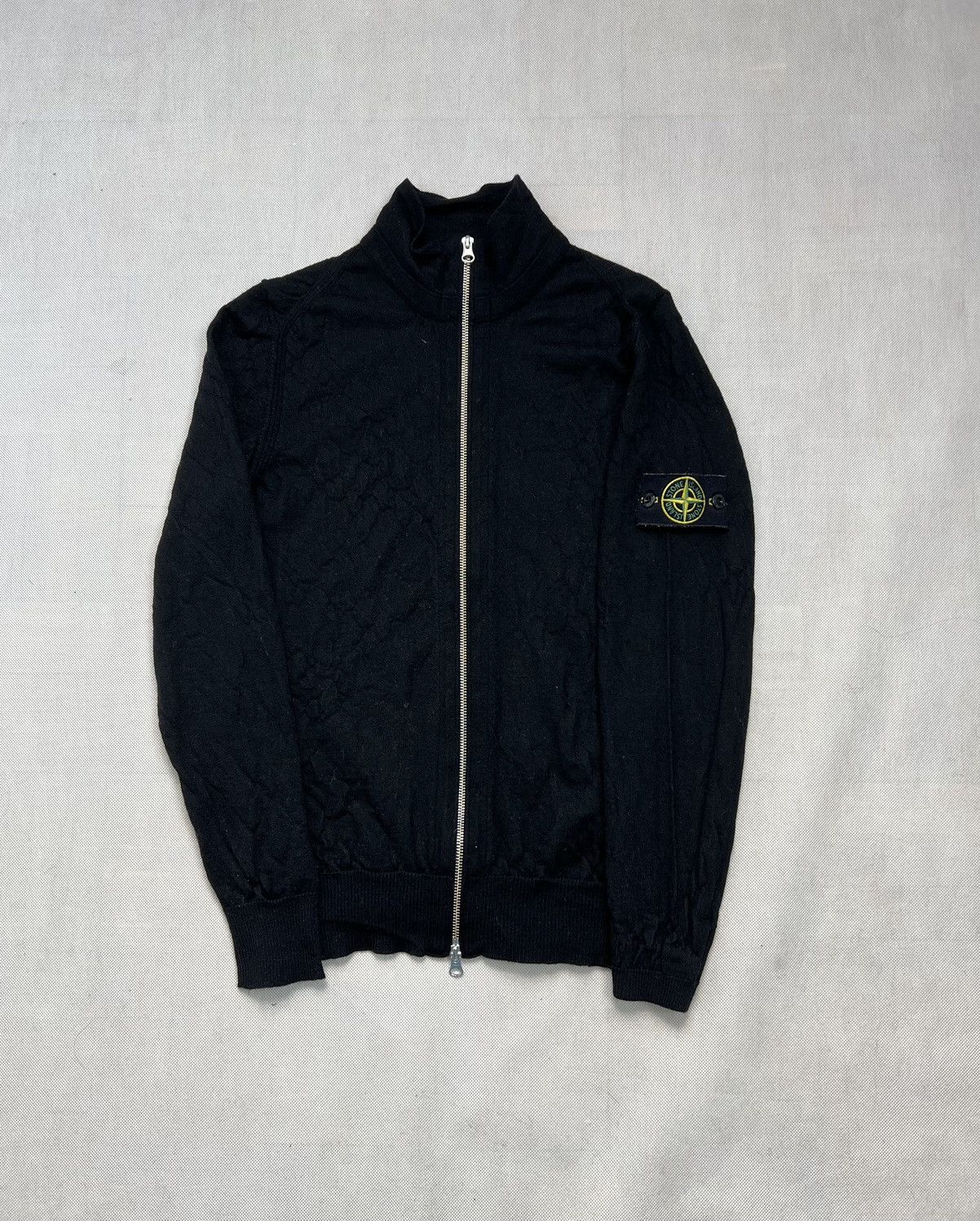 Stone Island Wool Sweater Stone Island zipped black Size US M / EU 48-50 / 2 - 2 Thumbnail