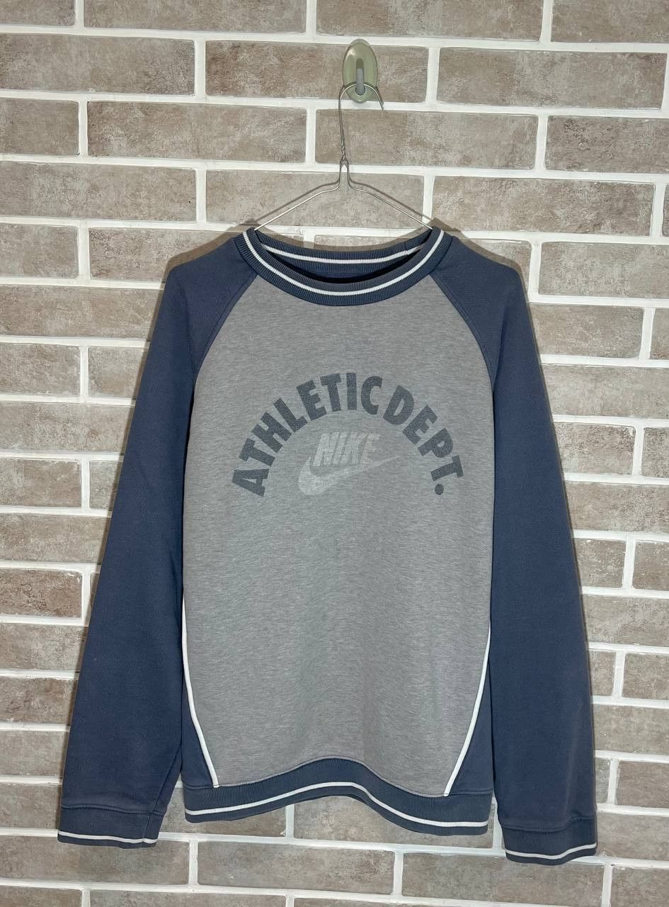 Nike × Vintage Vintage 90s Nike Athletic dept Sweatshirt Pullover Jumper Size US M / EU 48-50 / 2 - 1 Thumbnail