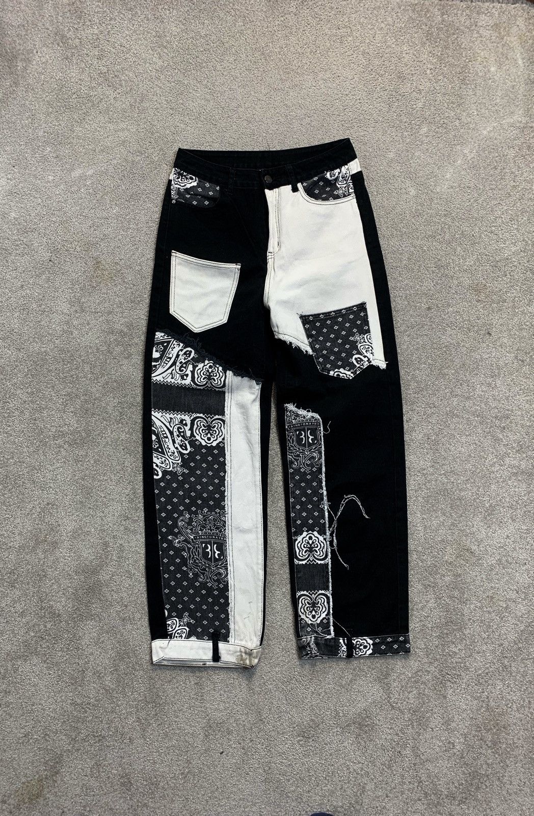 Designer No mass prod broken baggy jeans | Grailed