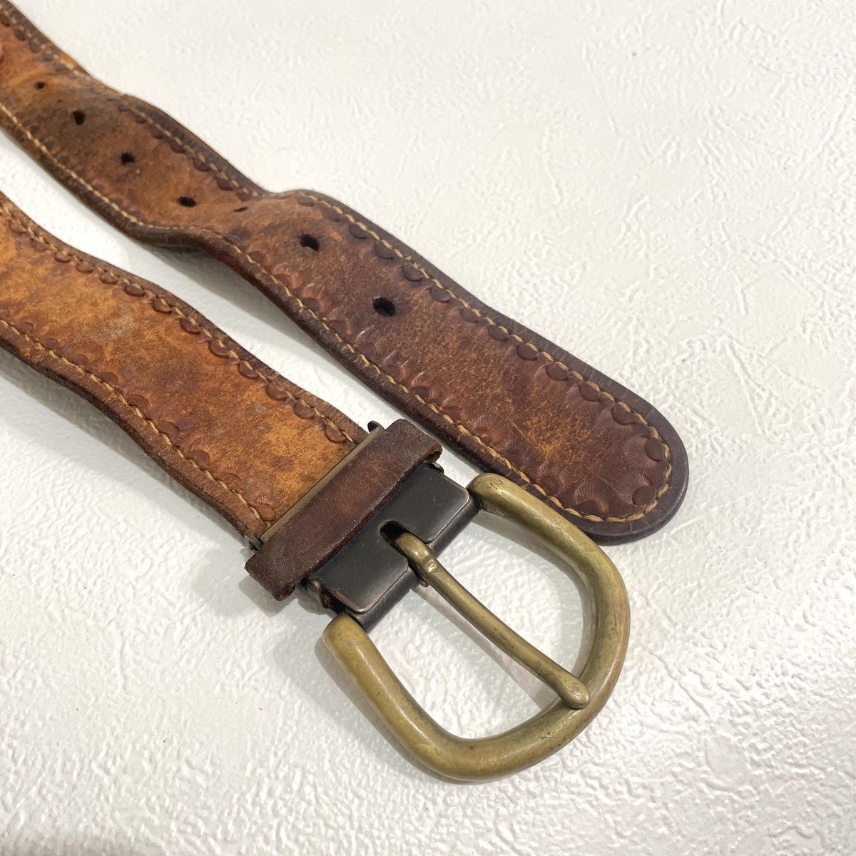 If Six Was Nine Y2k Vintage leather belt kapital style Size ONE SIZE - 3 Thumbnail