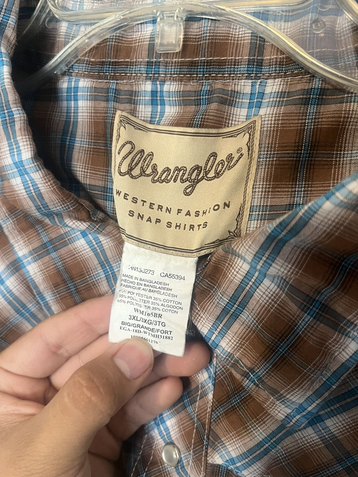 Wrangler Y2K 2000’s Wrangler western plaid Pearl Snap Button up shirt Size US XXL / EU 58 / 5 - 5 Thumbnail