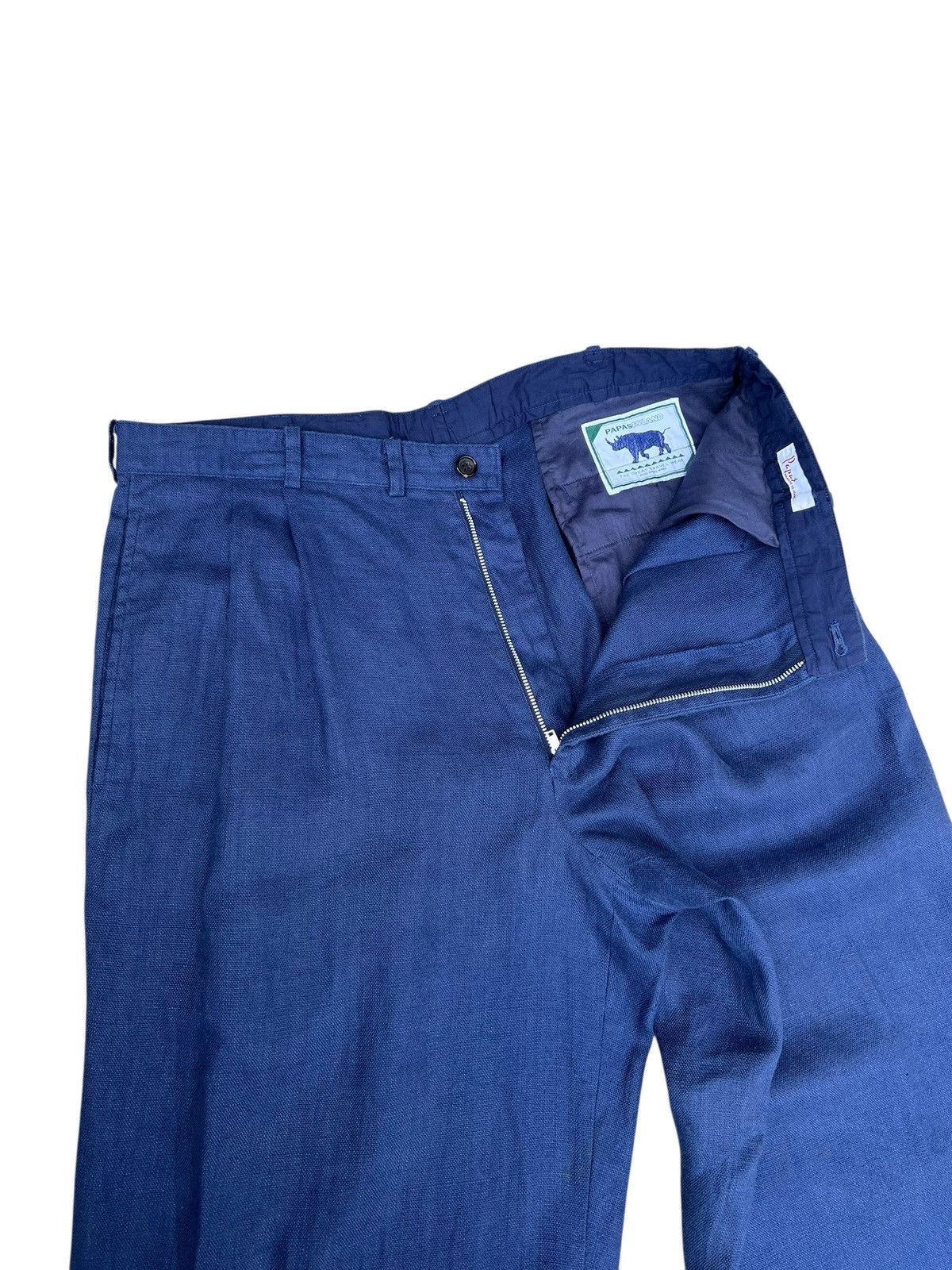 Mademoiselle Non Non Papas Japan 100% Linen Baggy Trouser Pant Blue Size US 34 / EU 50 - 5 Thumbnail