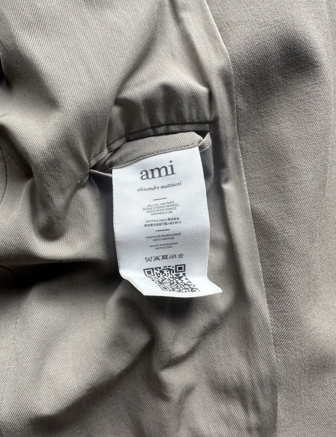 AMI AMI PARIS - Oversized Wool Blend Twill Blazer Jacket (48) Size 48L - 6 Thumbnail