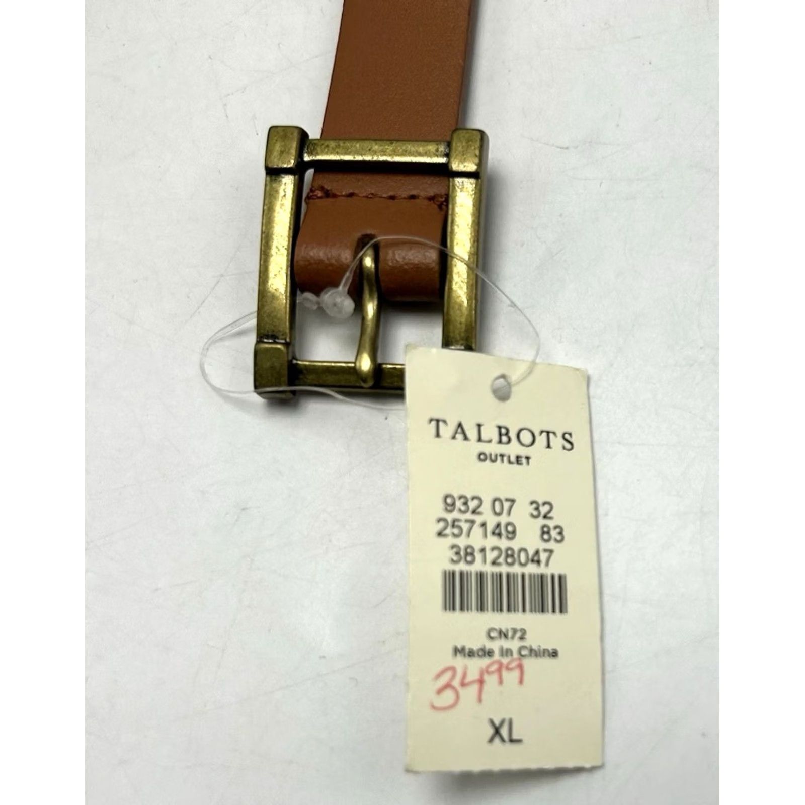 Talbots Talbots Belt Womens XL Ivory Cotton Braided Leather Trim Buckle Adjustable Size ONE SIZE - 6 Thumbnail