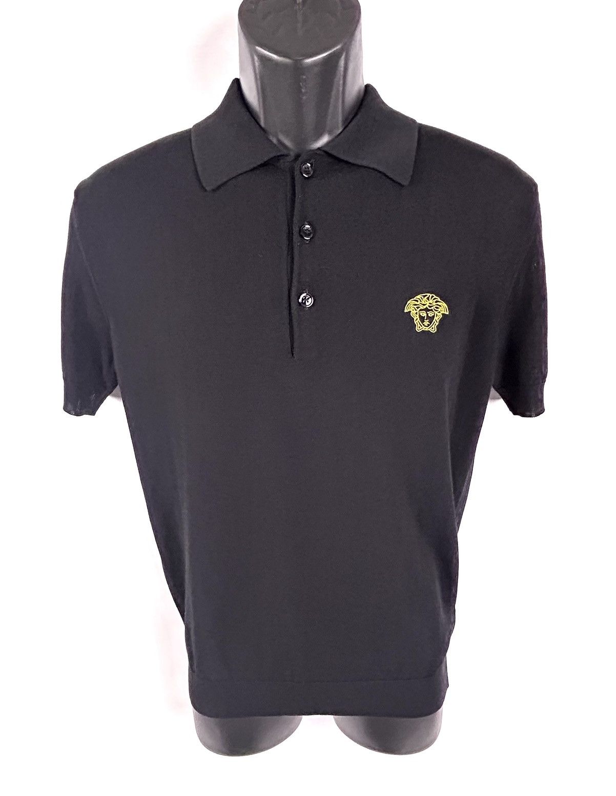 Versace Authentic Versace Knit Polo Black Gold Medusa IT44 S - NWT Size US S / EU 44-46 / 1 - 1 Thumbnail